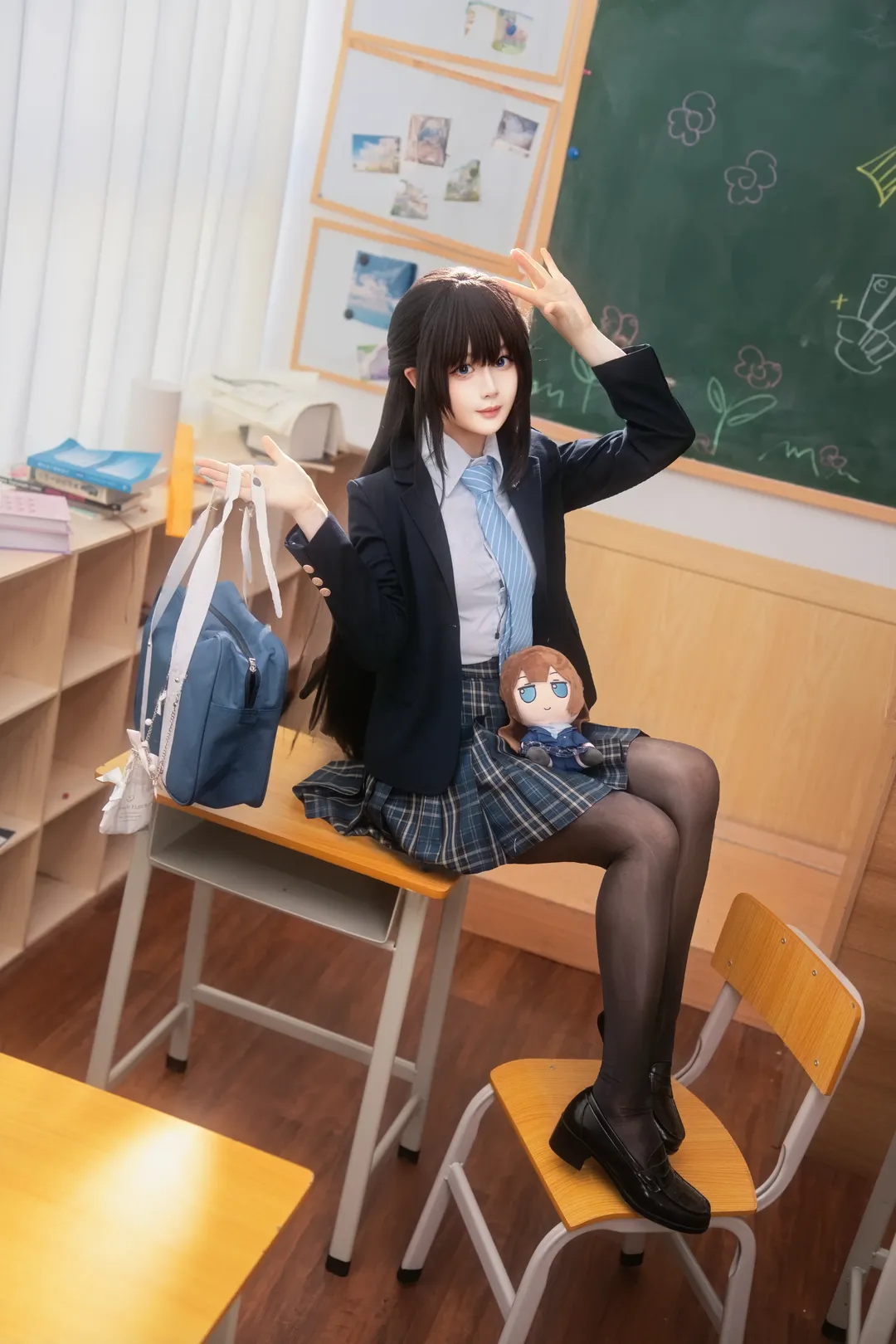 【钢铁雄心KR】这套JK校服穿搭的教室随拍 - 第 1 张