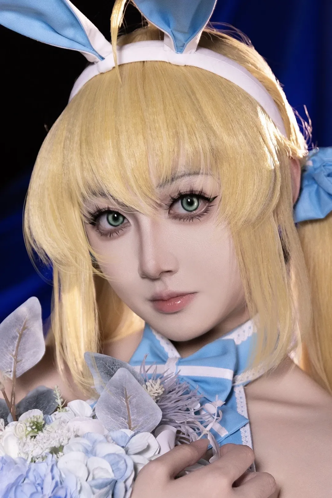 【阿尔托莉雅cos】Fate蓝白兔耳的双马尾造型 - 第 2 张