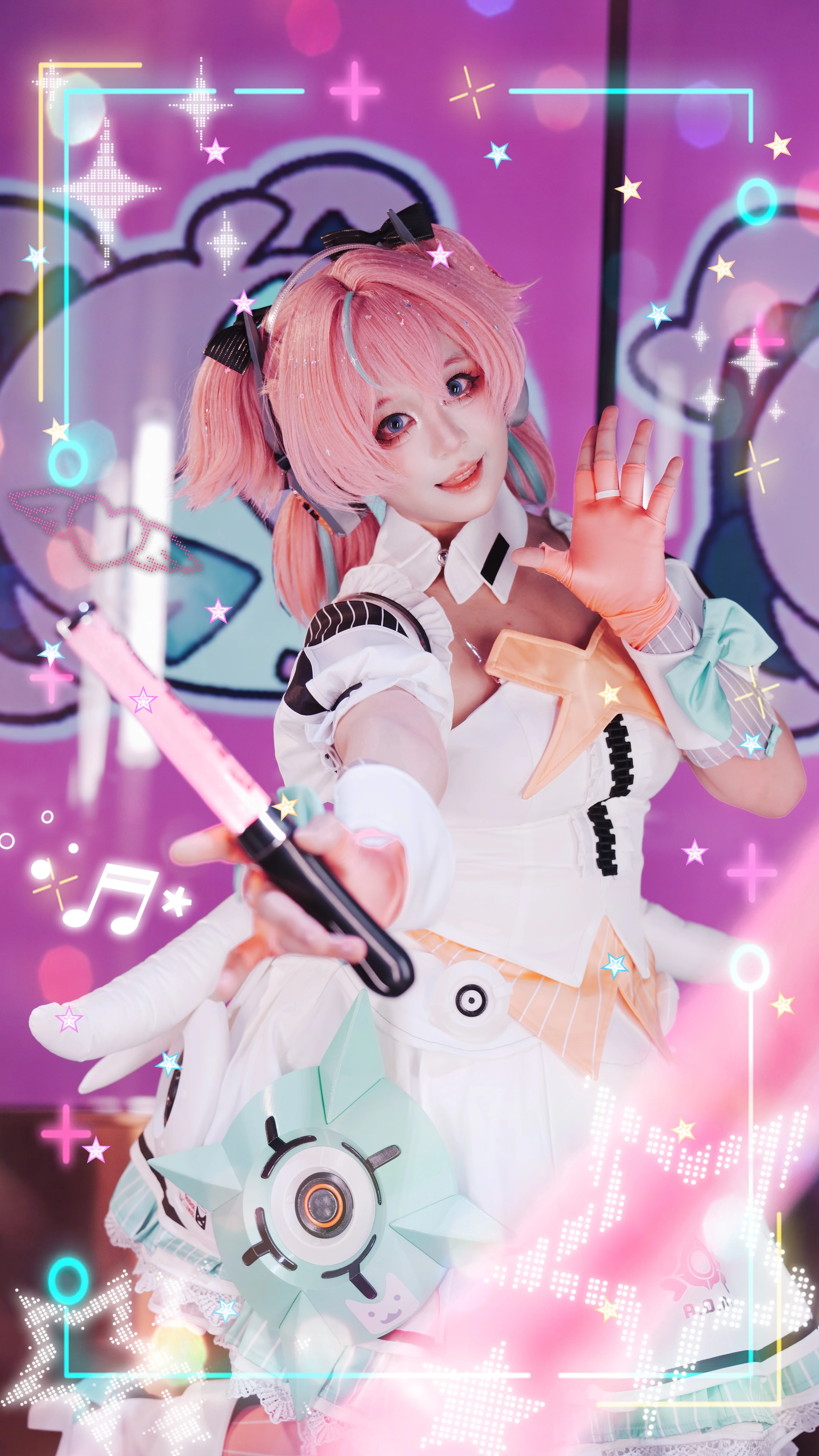 【愛芮cos】絕區零裡的妄想時刻，粉色霓虹點亮舞臺 - 第 2 張