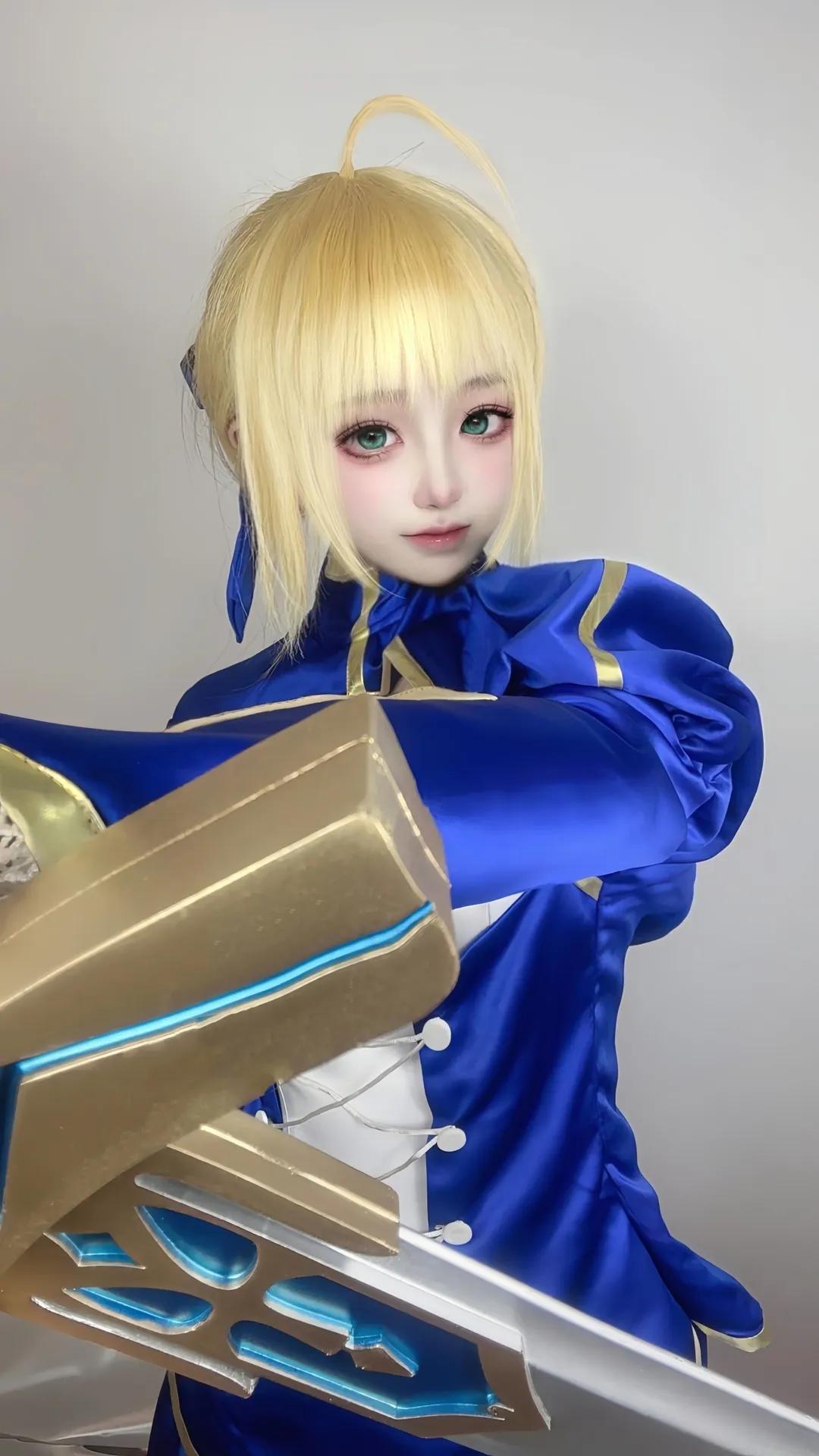 【saber cos】藍裙金髮手持長劍的拍攝體驗 - 第 2 張