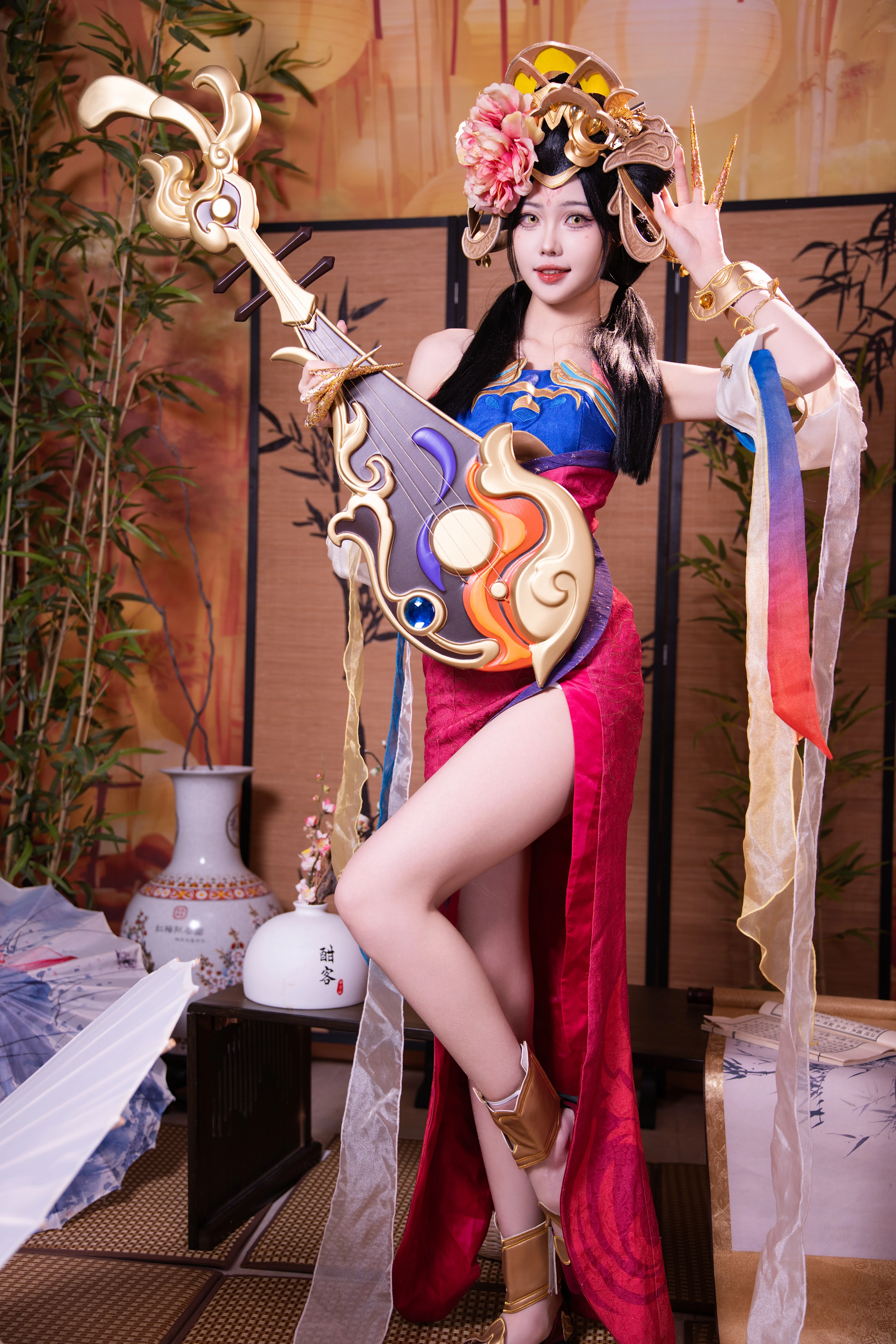 【杨玉环cos】云想衣裳花想容，再现王者峡谷的惊鸿一面 - 第 1 张