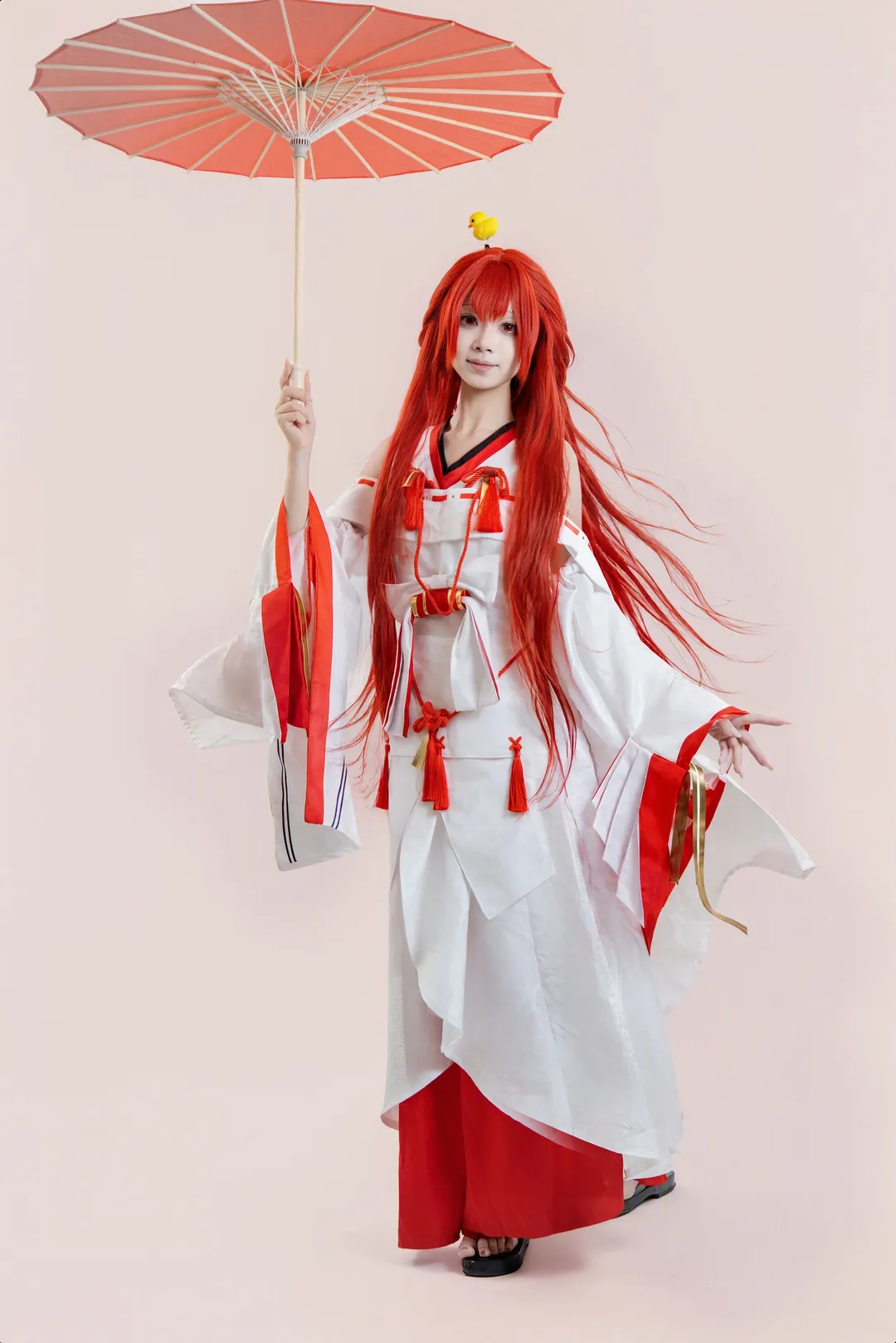 【上杉绘梨衣cos】落尽红樱君不见，龙族中的红发和风少女 - 第 2 张