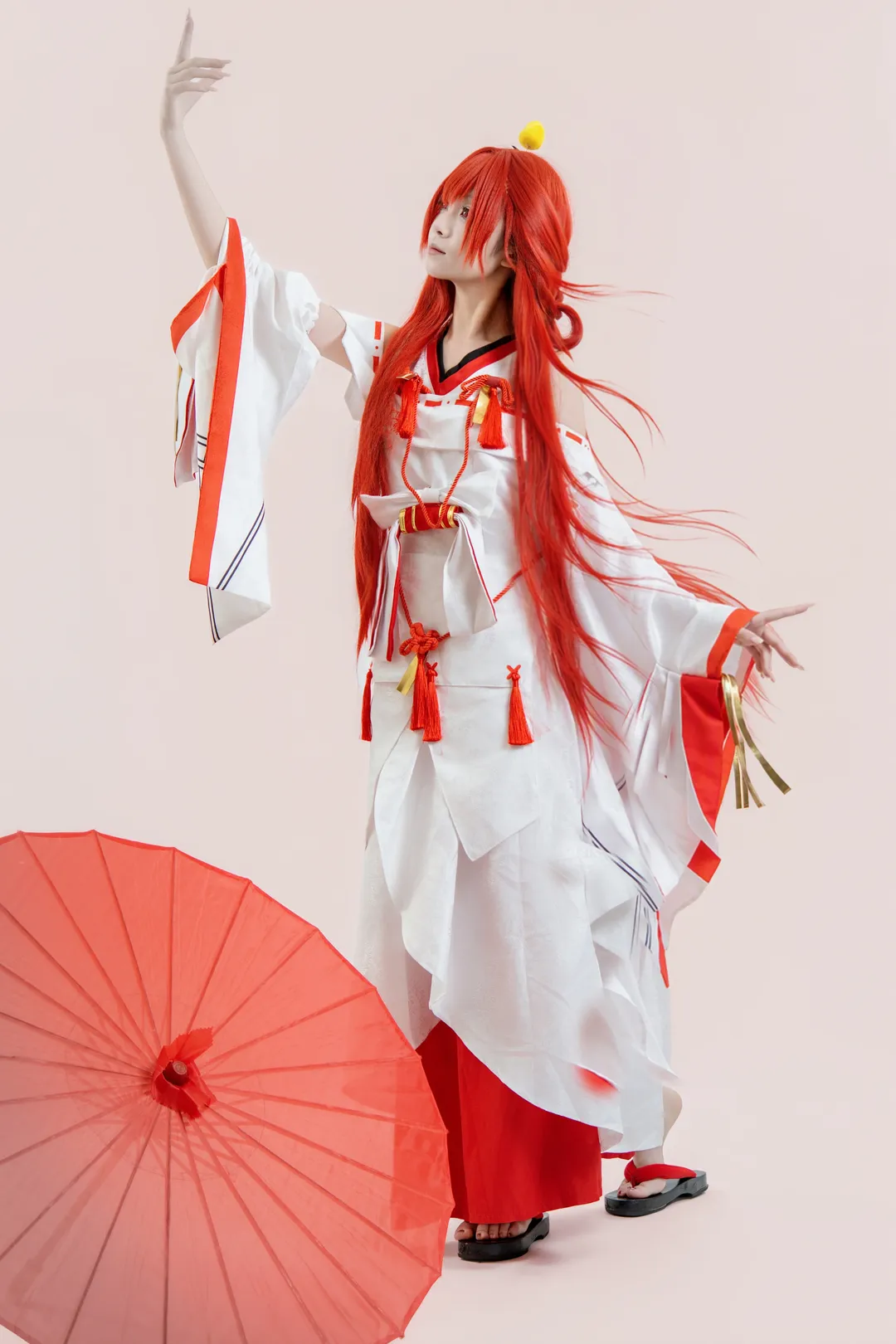 【上杉绘梨衣cos】落尽红樱君不见，龙族中的红发和风少女 - 第 3 张