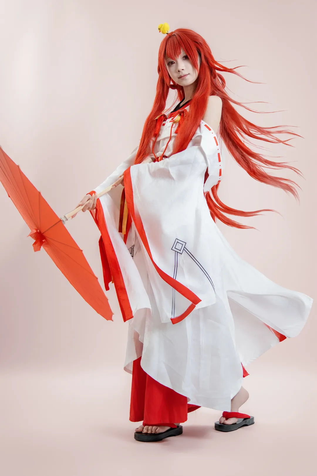 【上杉绘梨衣cos】落尽红樱君不见，龙族中的红发和风少女 - 第 4 张