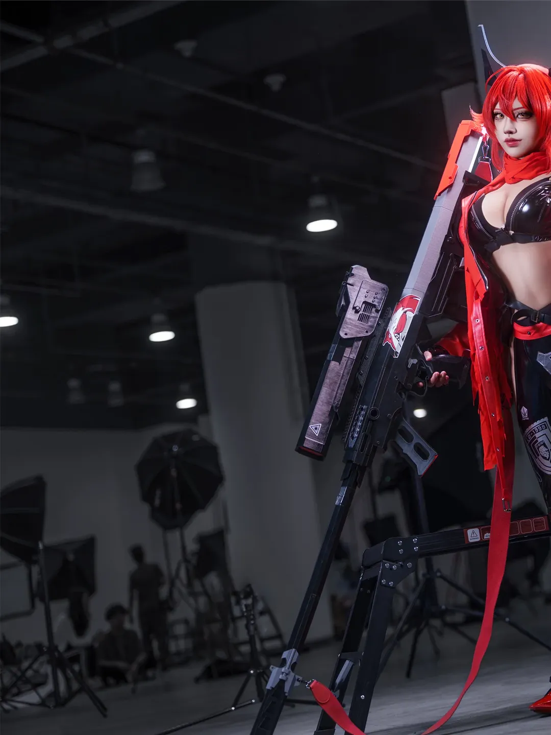 【小红帽cos】胜利女神，红黑配色的硬核机械风 - 第 2 张