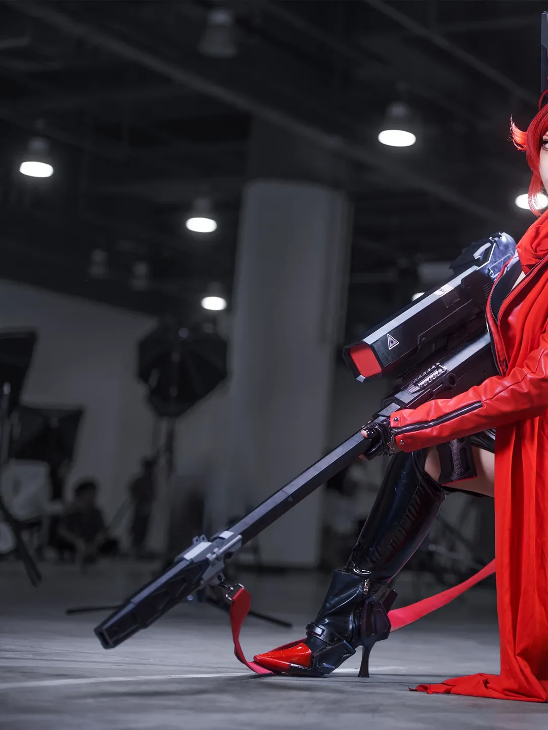 【小红帽cos】胜利女神，红黑配色的硬核机械风 - 第 4 张