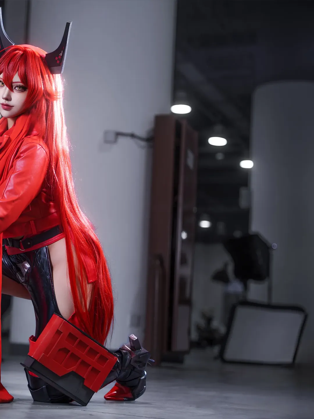 【小红帽cos】胜利女神，红黑配色的硬核机械风 - 第 5 张