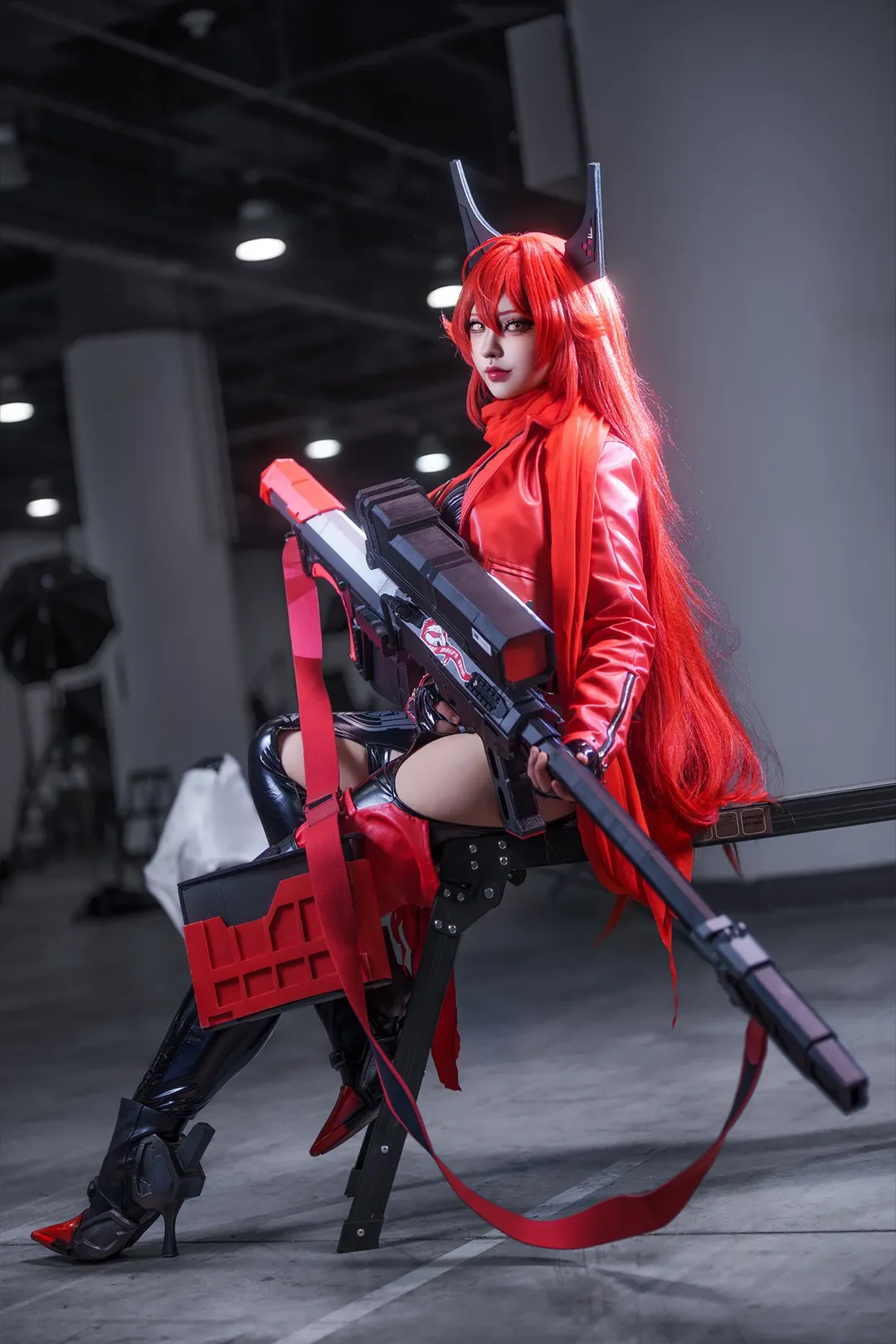 【小红帽cos】胜利女神，红黑配色的硬核机械风 - 第 6 张
