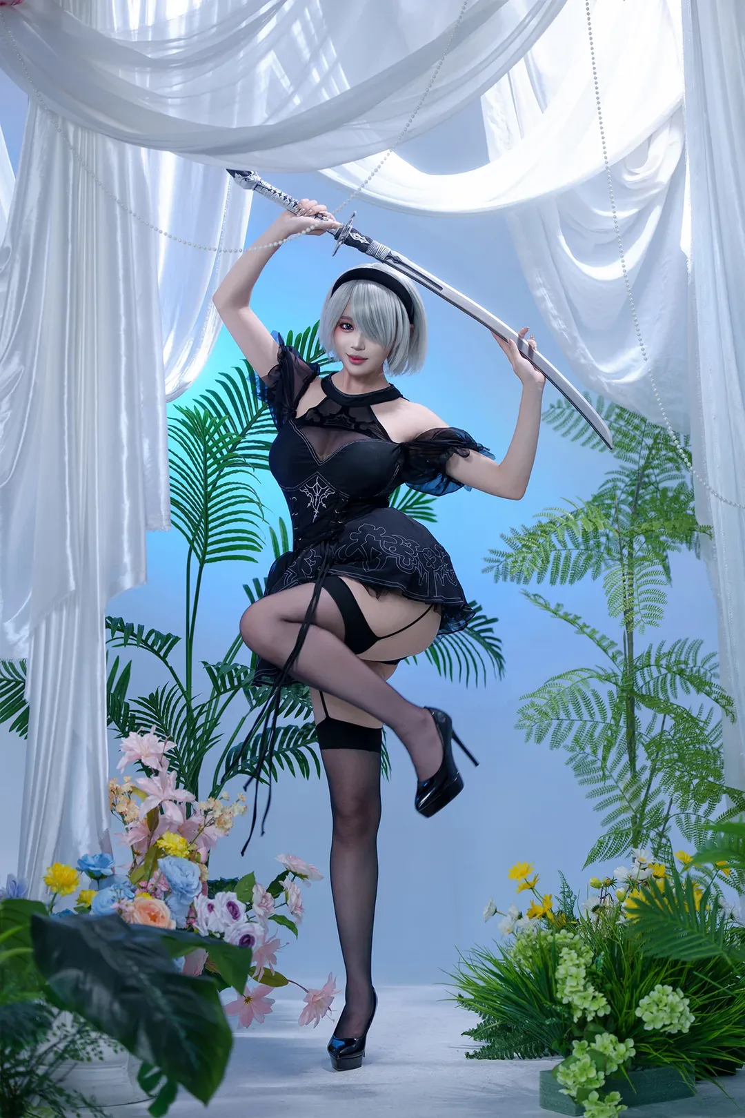 【2b小姐姐cos】尼尔机械纪元，换上夏日装扮来点不一样的感觉