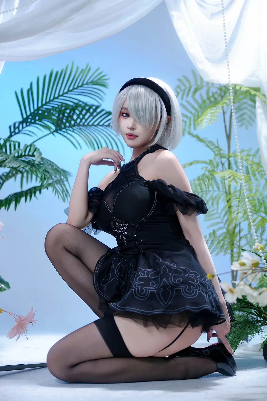 【2b小姐姐cos】尼尔机械纪元，换上夏日装扮来点不一样的感觉 - 第 5 张
