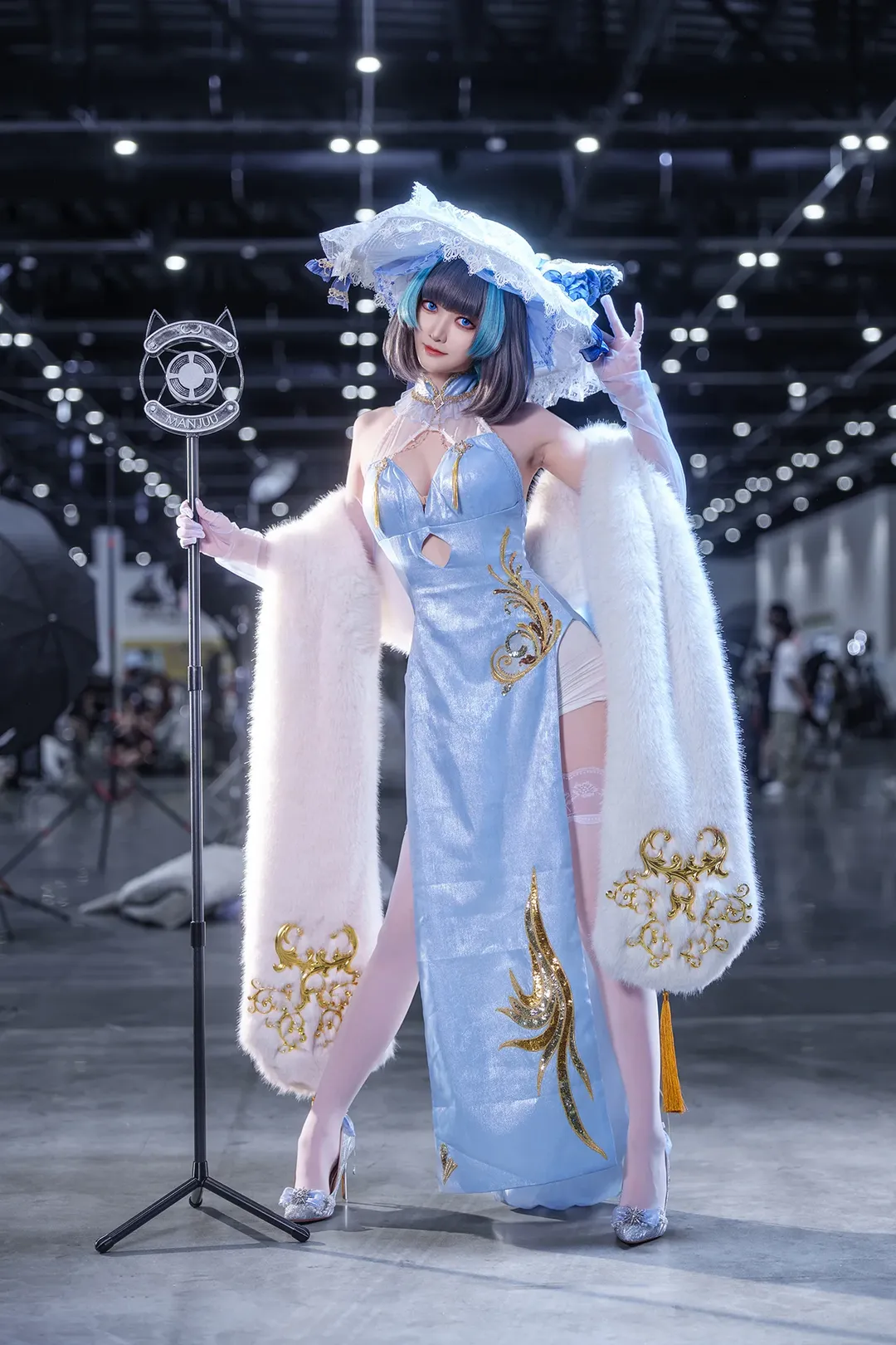 【柴郡cos】碧藍航線旗袍白絲，漫展現場捕捉一隻柴郡貓 - 第 3 張