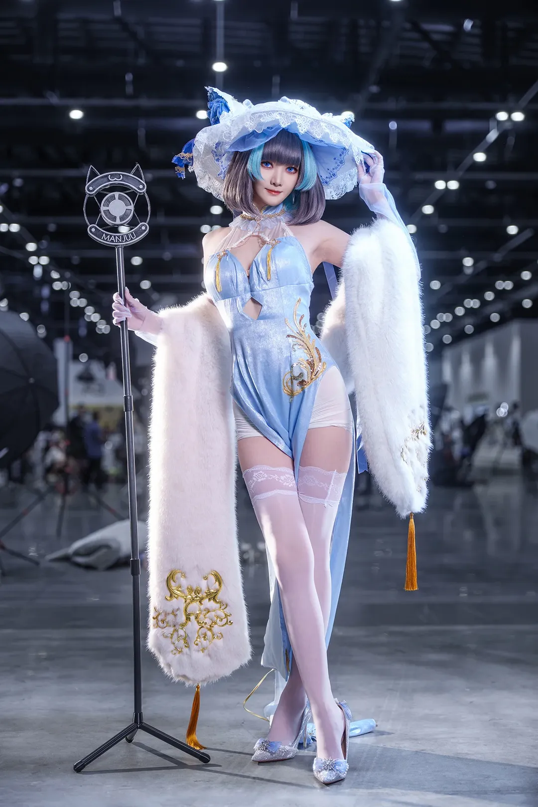 【柴郡cos】碧蓝航线旗袍造型，漫展现场的小鱼干雨 - 第 1 张