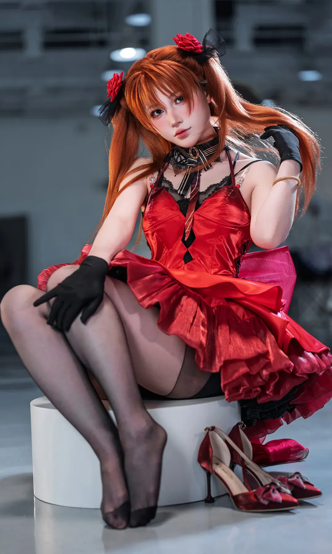 【明日香cos】新世纪福音战士与胜利女神联动，红黑配色的场照记录 - 第 1 张