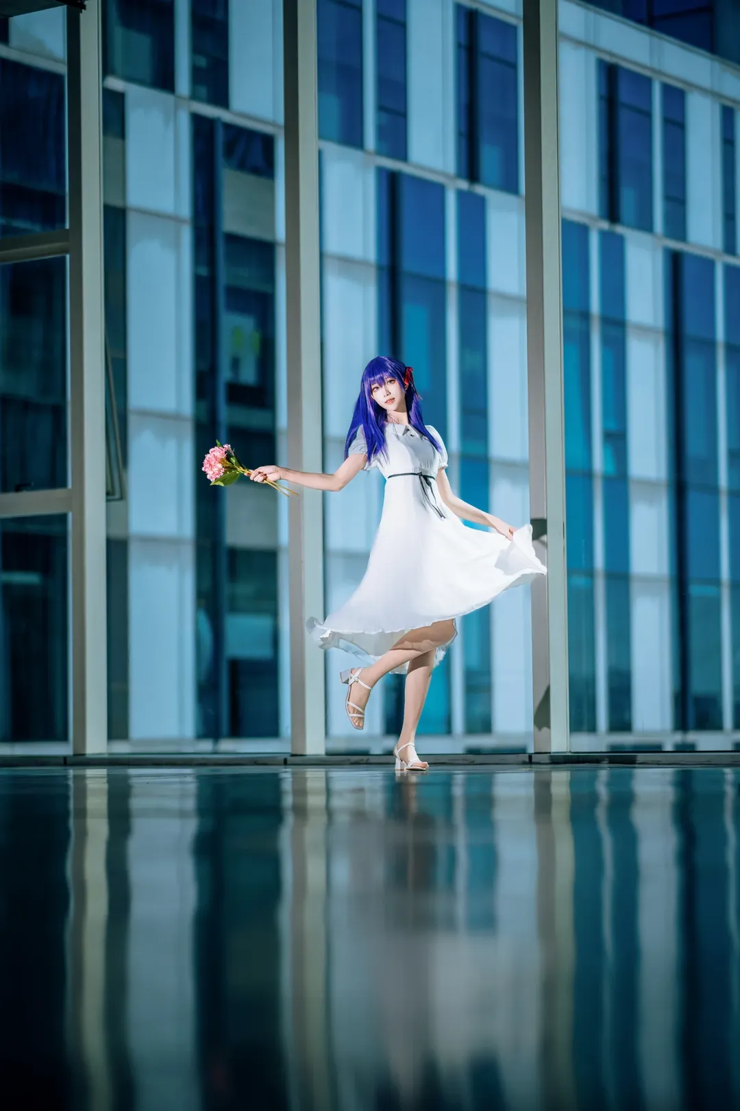 【间桐樱cos】fate fgo 在广州CICF漫展白裙场照分享