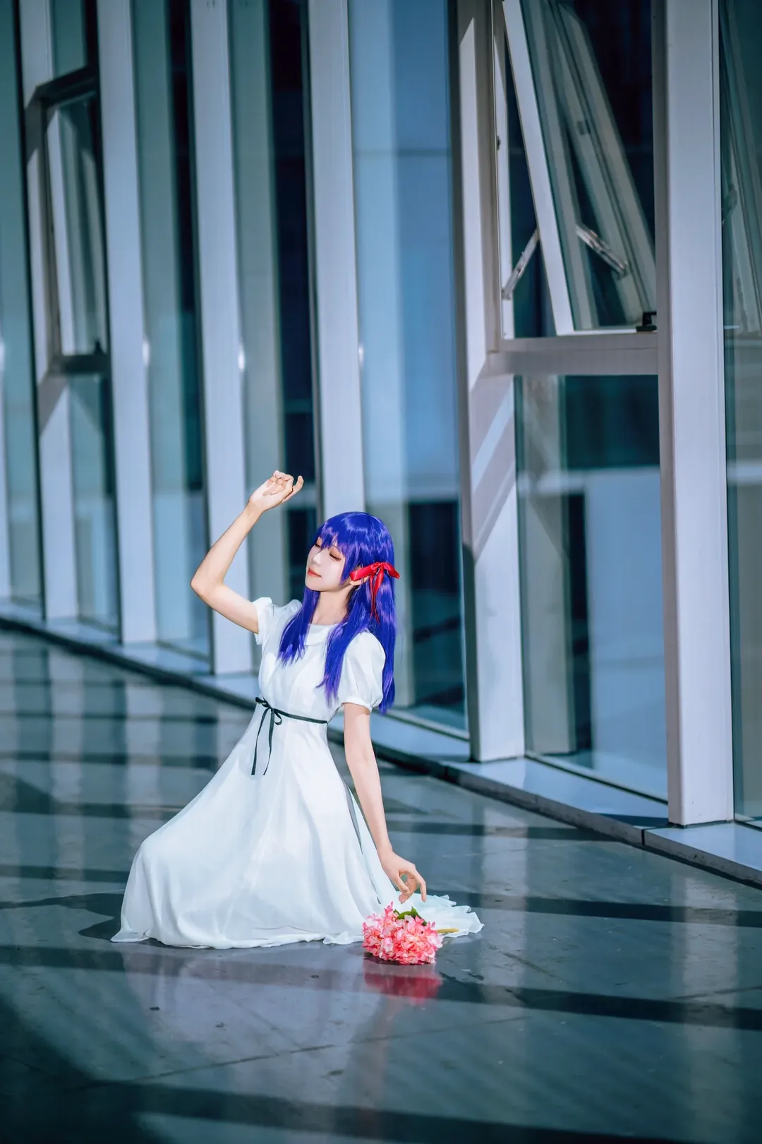 【间桐樱cos】fate fgo 在广州CICF漫展白裙场照分享 - 第 3 张