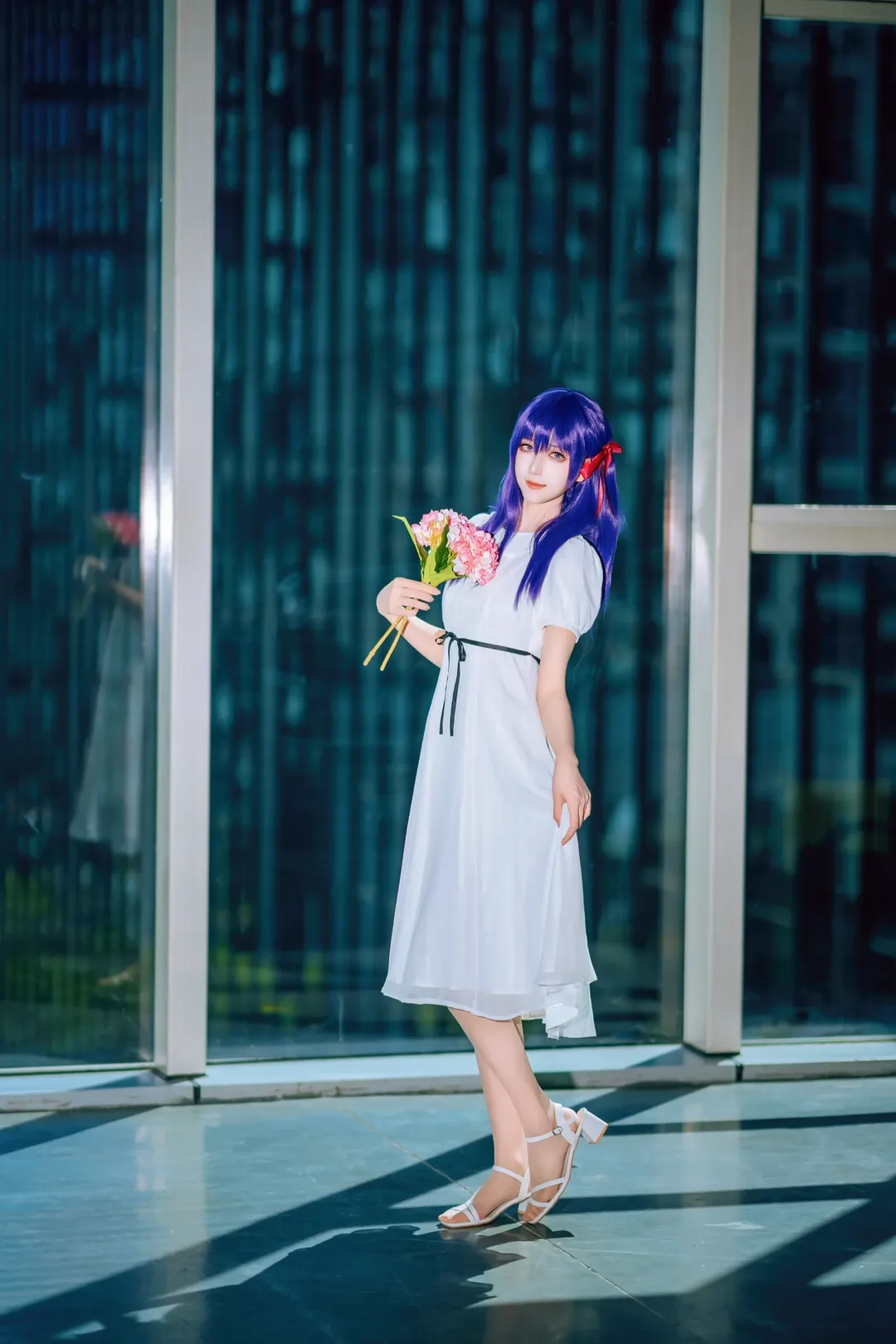【间桐樱cos】fate fgo 在广州CICF漫展白裙场照分享 - 第 6 张
