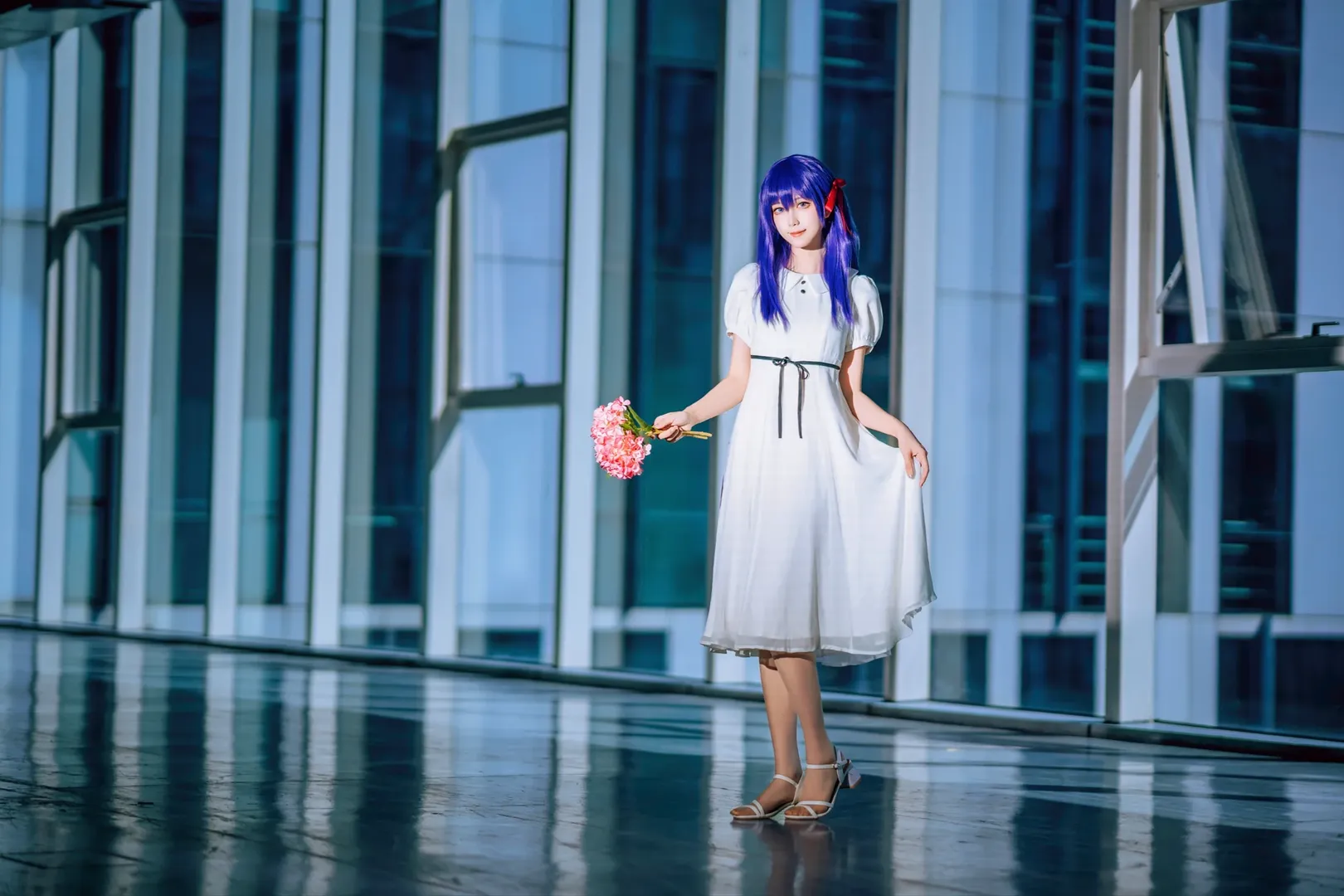 【间桐樱cos】fate fgo 在广州CICF漫展白裙场照分享 - 第 8 张