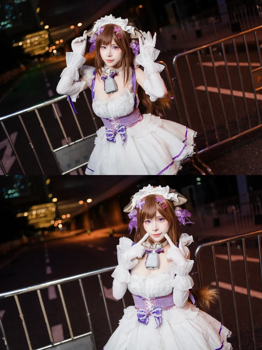 [Kashino Cosplay] Azur Lane: Nighttime Outdoor Maid Freeze-Frames at Firefly ACG Expo - Image 2