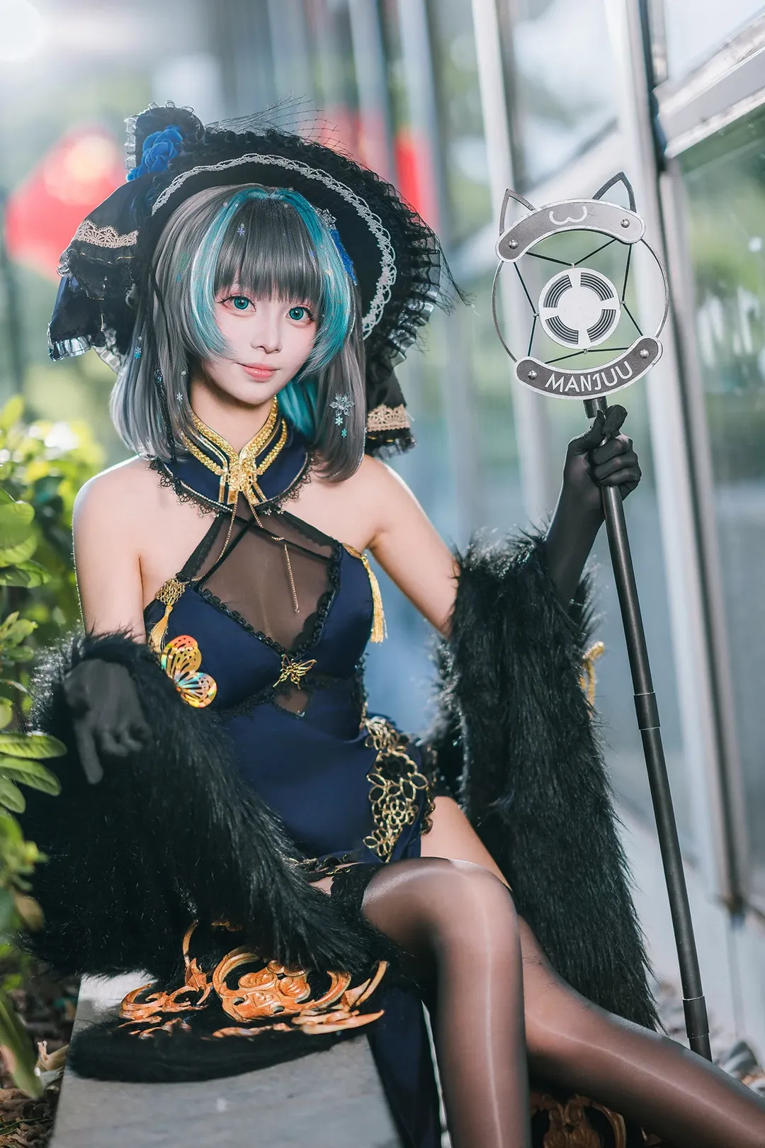 【柴郡cos】碧蓝航线旗袍版，场外实拍分享 - 第 3 张