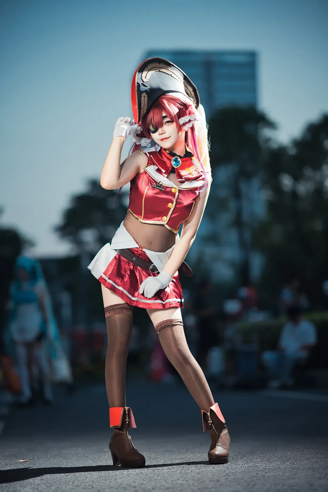 【宝钟玛琳cos】漫展巡游季的海盗船长，hololive的华丽登场