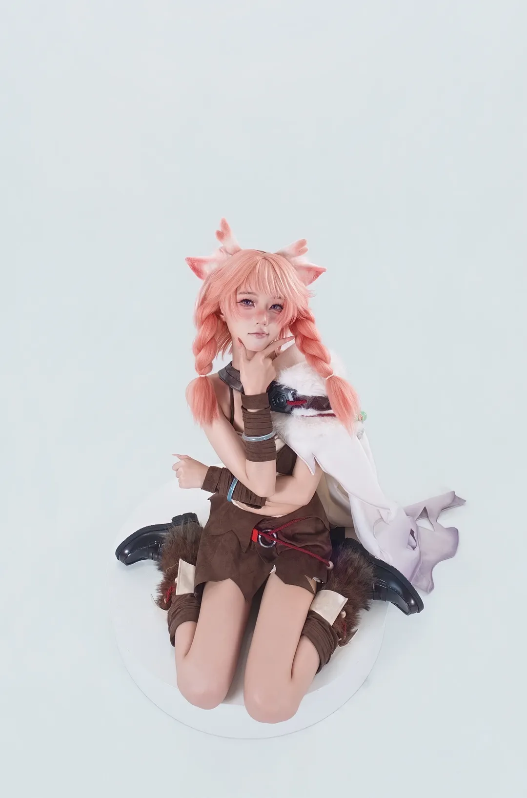 【瑶瑶公主cos】王者荣耀里的鹿灵少女，白棚高清光影记录 - 第 2 张