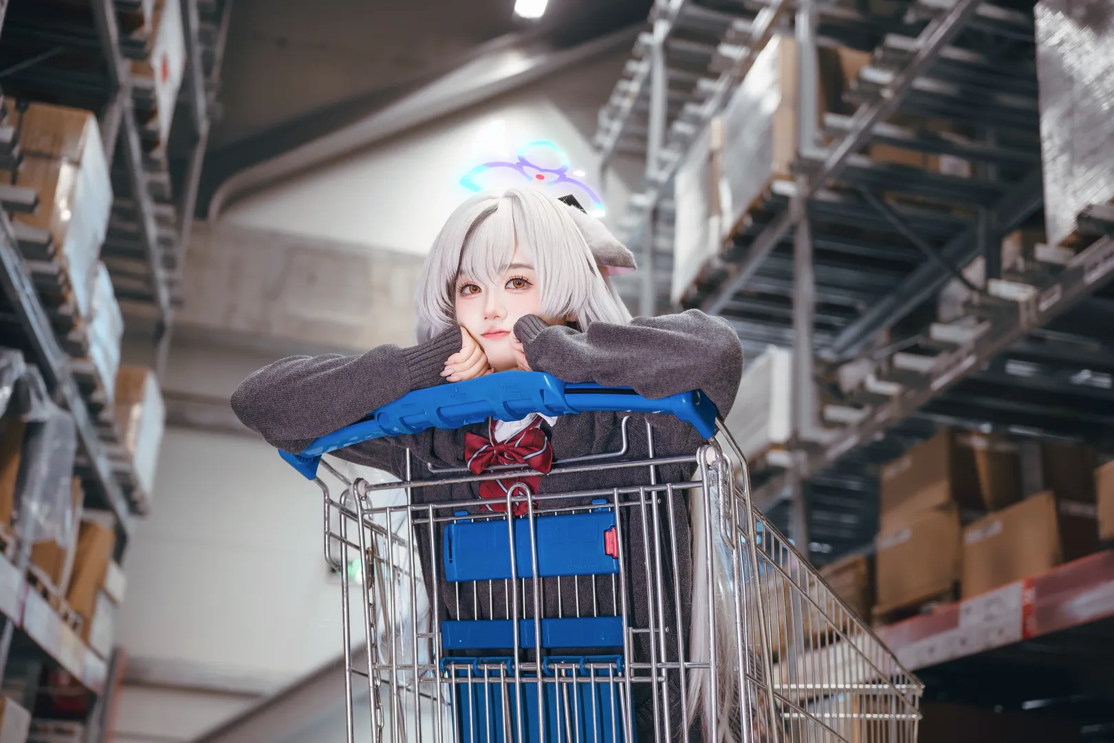 【春原ココナ コスプレ】寒くても全力営業！先生、黒ごま湯呑み（ごま団子）はいかがですか？ - 3 枚目