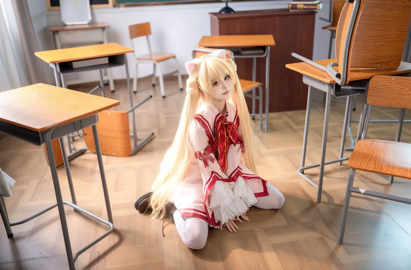 【中津静流cos】Rewrite里的教室里随性一坐 - 第 2 张