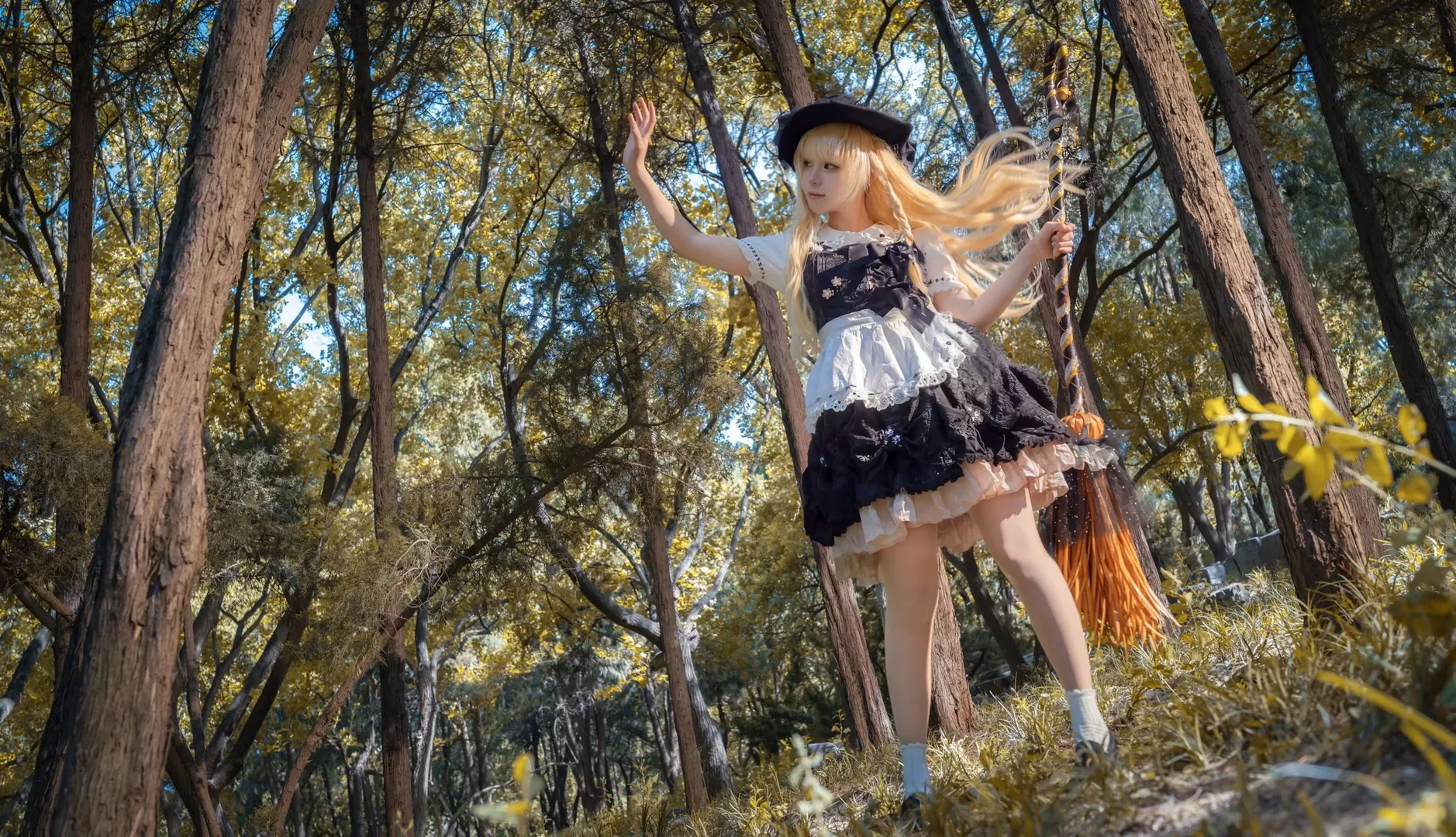 【雾雨魔理沙cos】东方project中的魔法使，林间起飞记录 - 第 2 张
