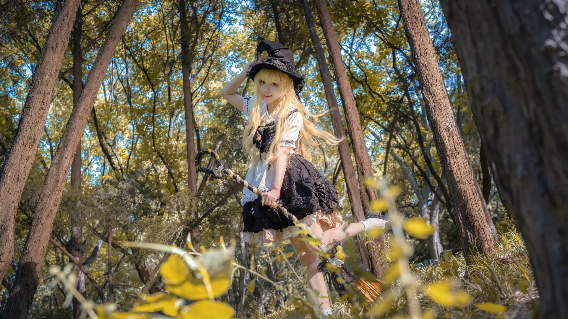 【雾雨魔理沙cos】东方project中的魔法使，林间起飞记录 - 第 4 张