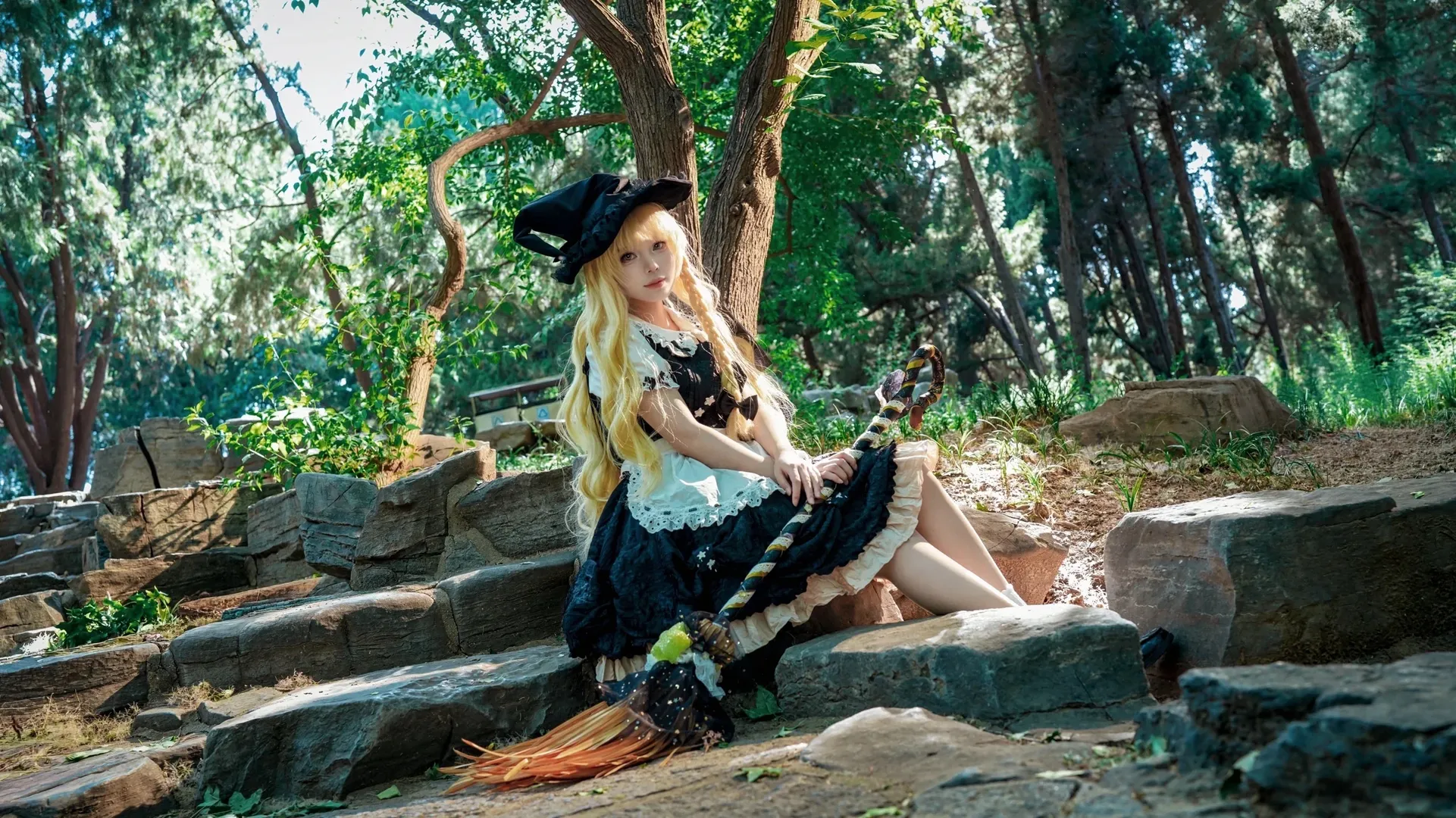 【雾雨魔理沙cos】东方project的魔法使，林间的小魔女 - 第 2 张
