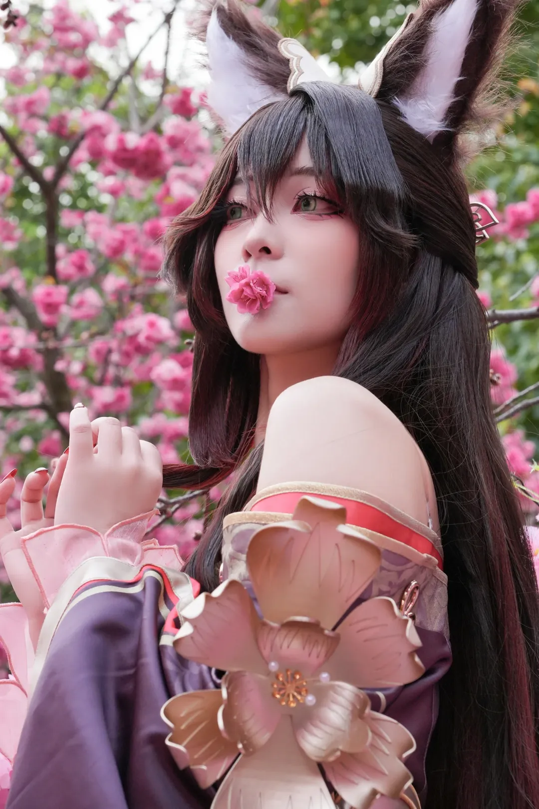 崩坏星穹铁道停云cos 花海间的狐人回眸 - 第 1 张