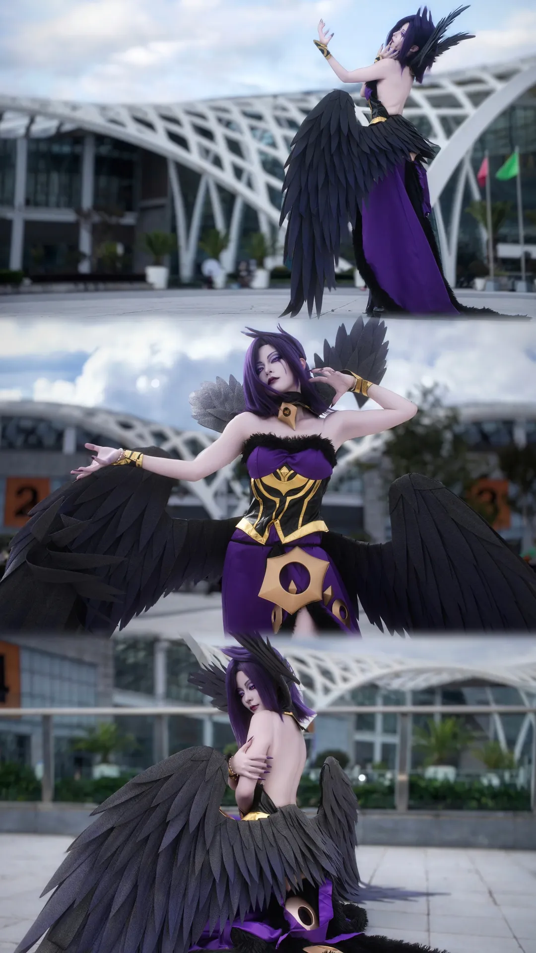 [Morgana Cosplay] Fallen Angel from League of Legends: Outdoor Convention Photos - Image 5