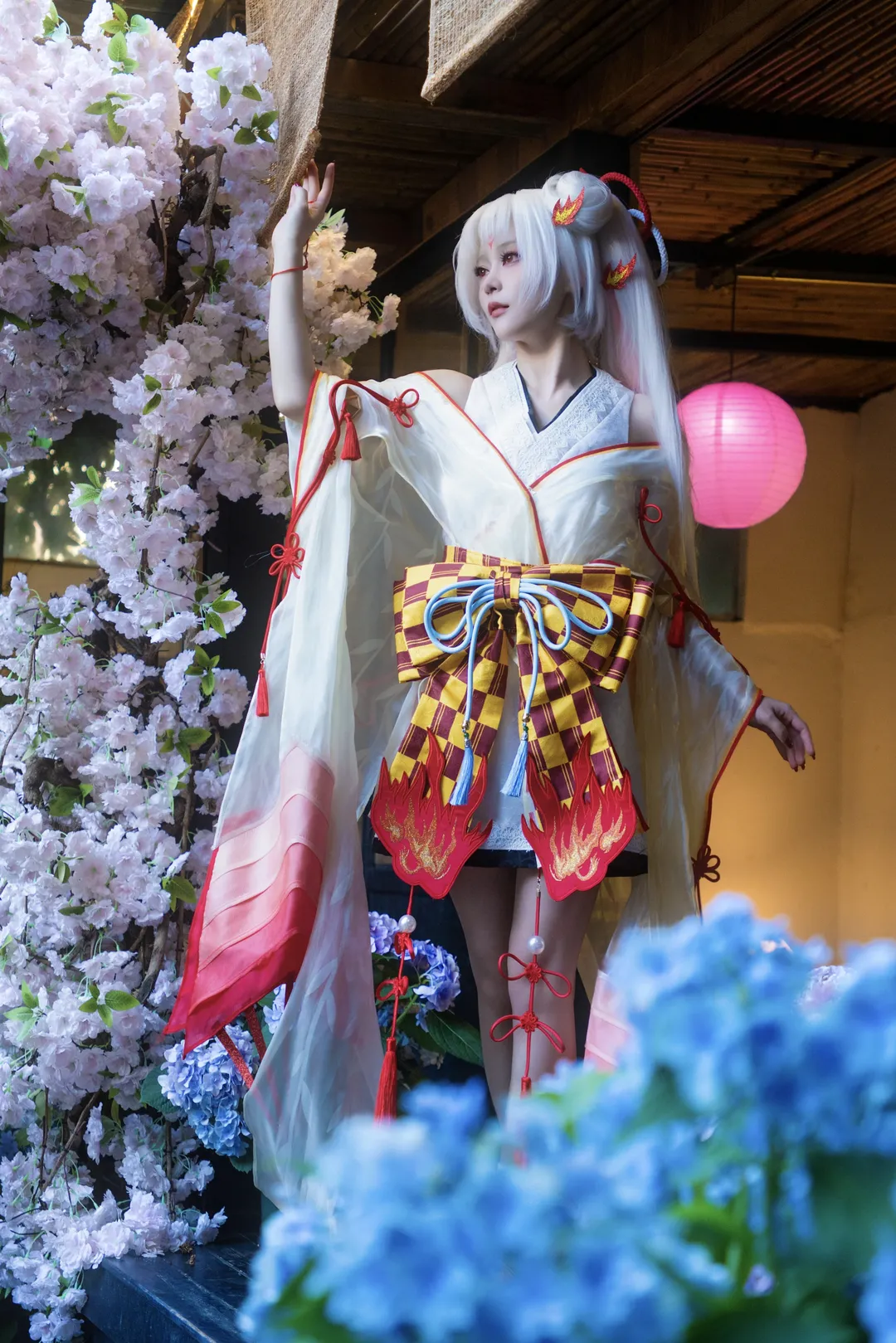 【不知火 コスプレ】陰陽師の庭園の花々の中で、浮雲を払い心の自由を得る - 1 枚目