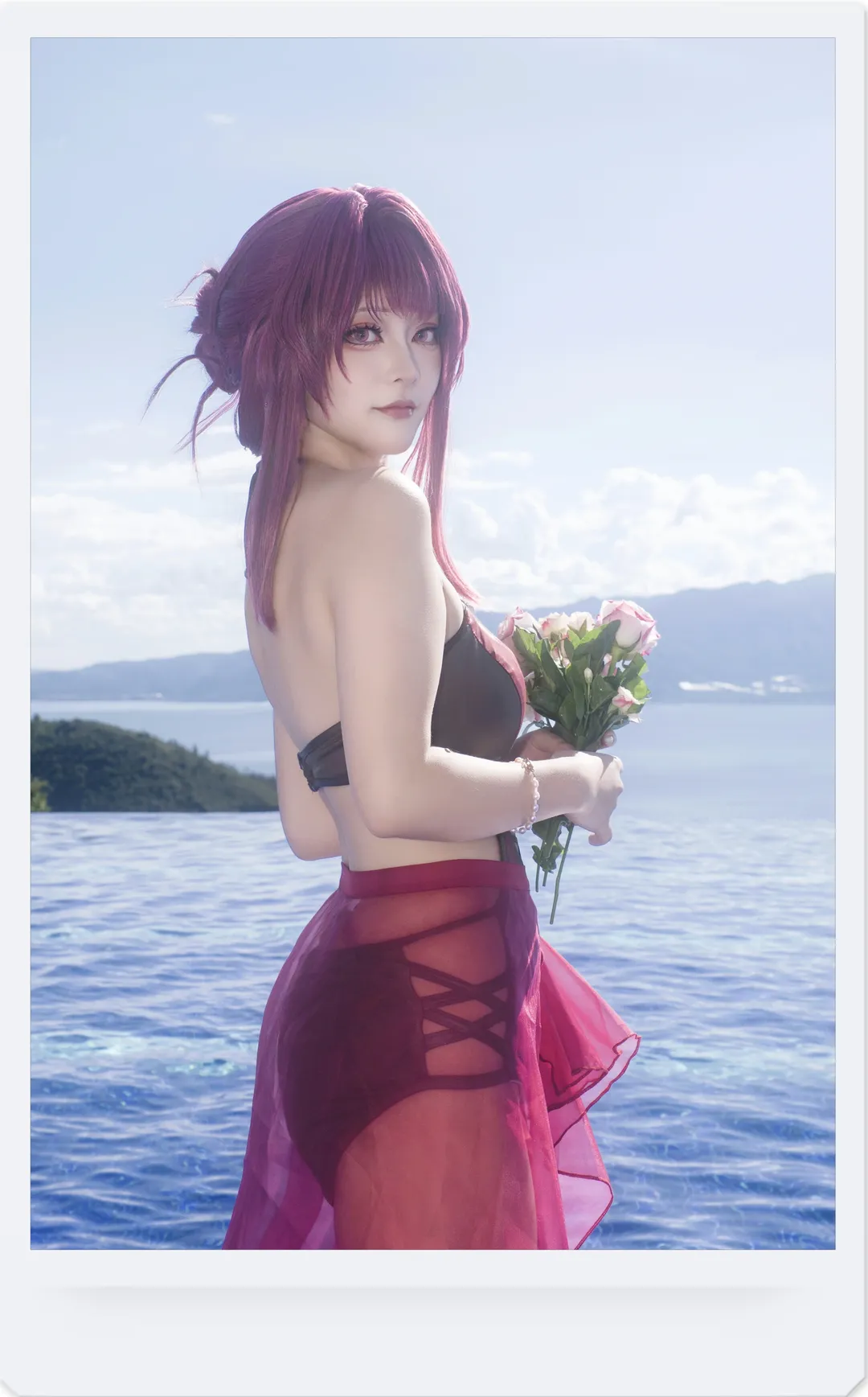 【卡芙卡cos】崩坏星穹铁道，无边泳池穿搭的夏日度假感 - 第 3 张