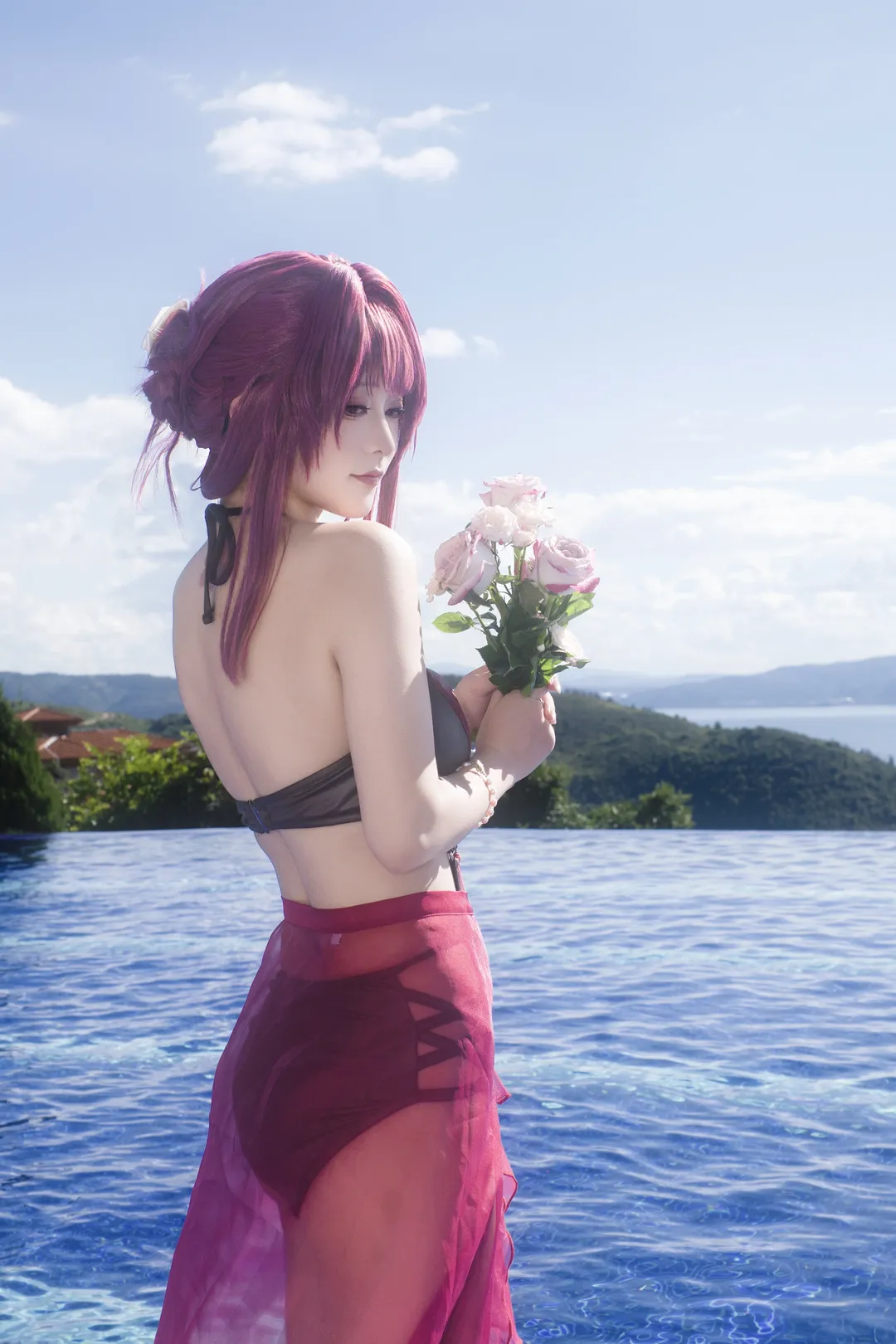 【卡芙卡cos】崩坏星穹铁道，无边泳池穿搭的夏日度假感