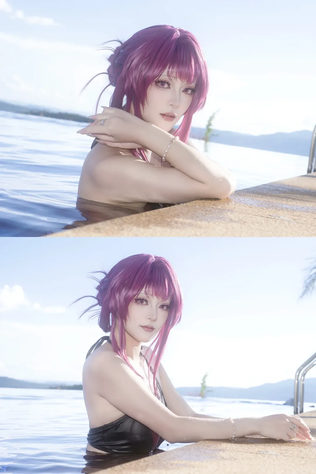 【卡芙卡cos】崩坏星穹铁道的夏日清凉泳装时刻 - 第 5 张