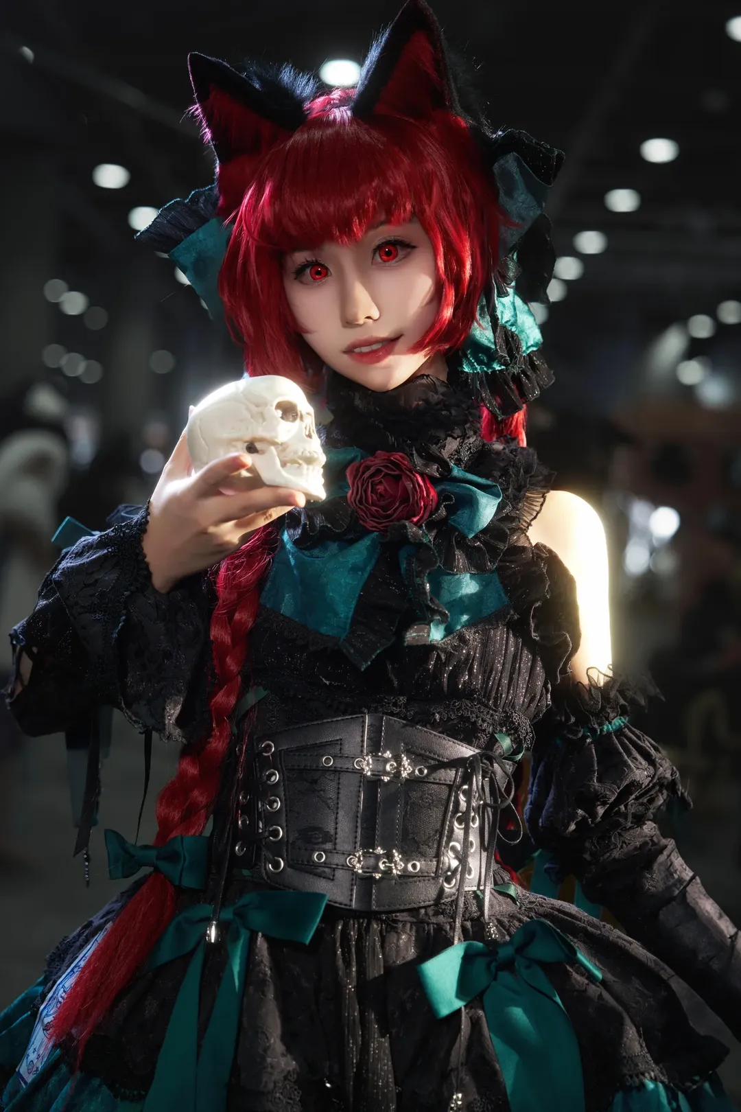 【火焰猫燐cos】东方project漫展D1场照，暗黑哥特风太对味了