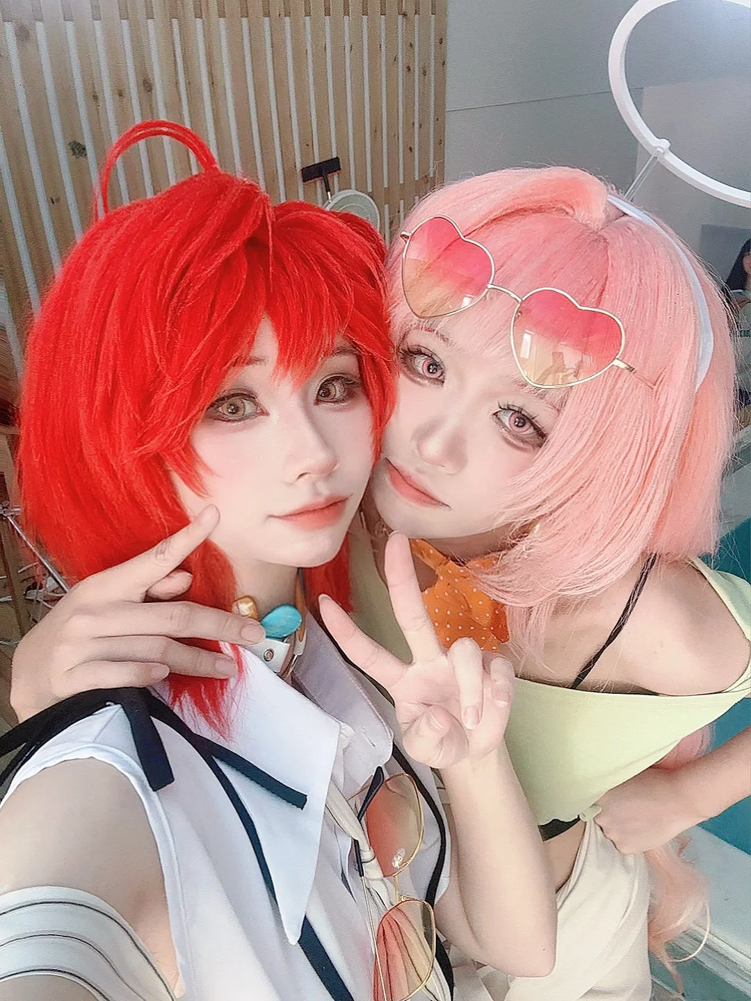 【能天使cos】沙滩刨冰店里的夏日姐妹贴贴 - 第 1 张