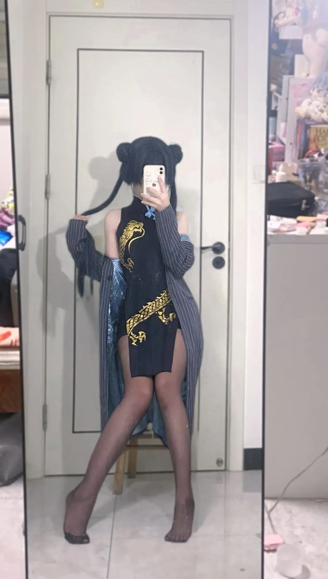 【蔚蓝档案妃咲cos】旗袍与黑丝的新春问候