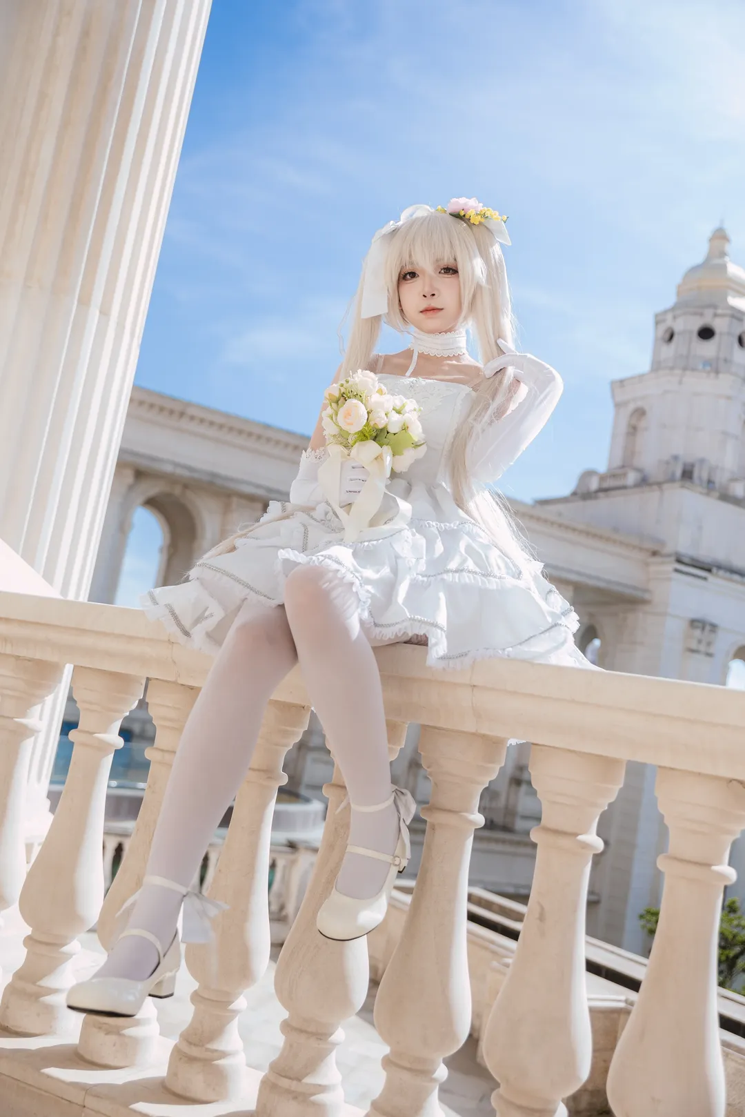 【春日野穹cos】純白花嫁的定妝，囤了幾周的片終於發了 - 第 11 張