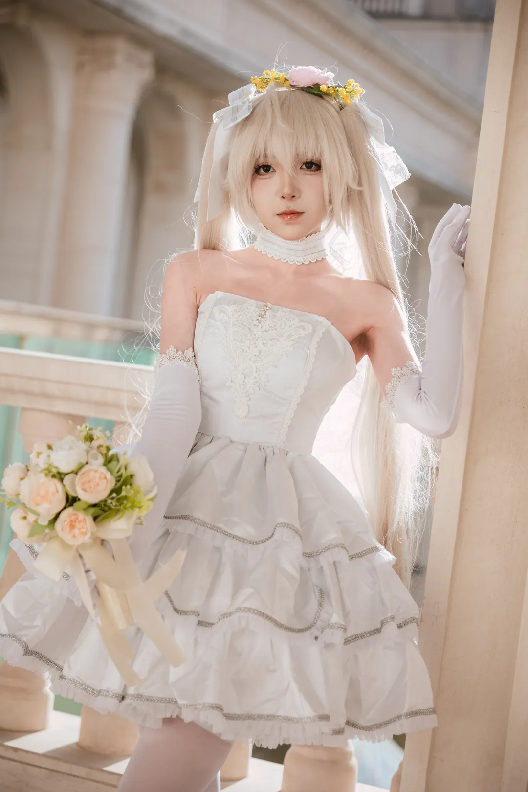 【春日野穹cos】純白花嫁的定妝，囤了幾周的片終於發了 - 第 6 張