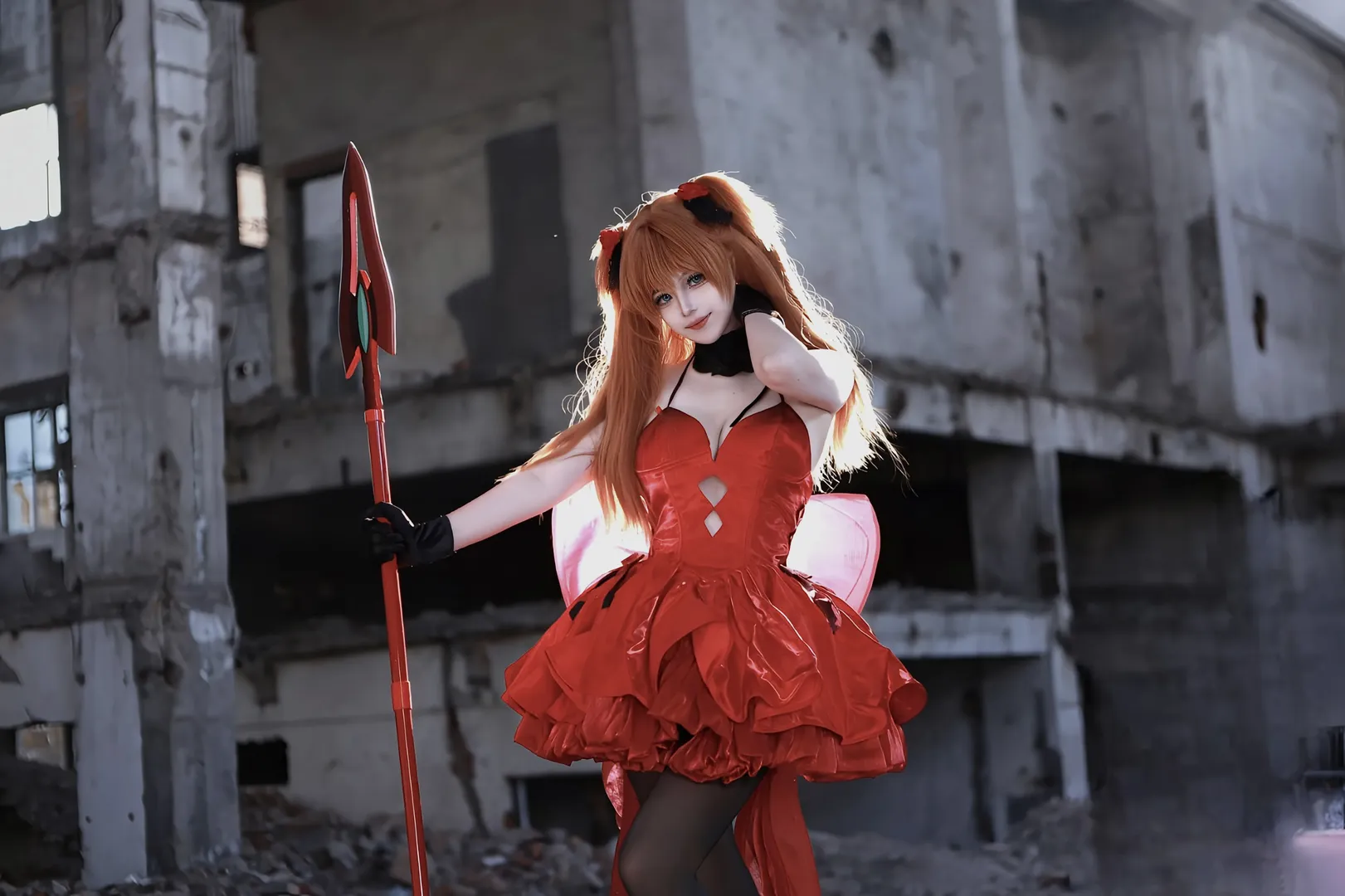 [Asuka Cosplay] Birthday Wishes in the Ruins of Neon Genesis Evangelion - Image 2