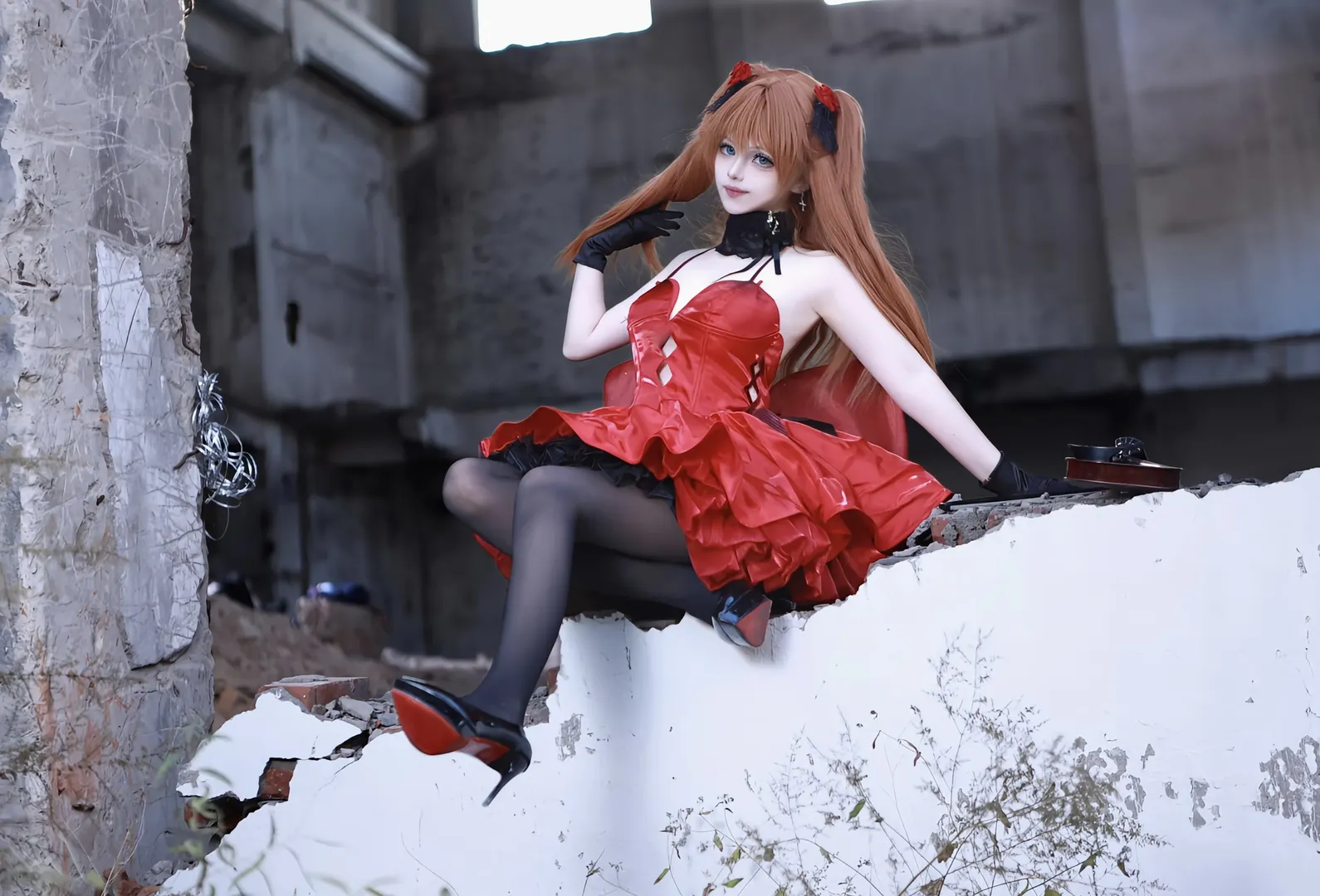 [Asuka Cosplay] Birthday Wishes in the Ruins of Neon Genesis Evangelion - Image 4