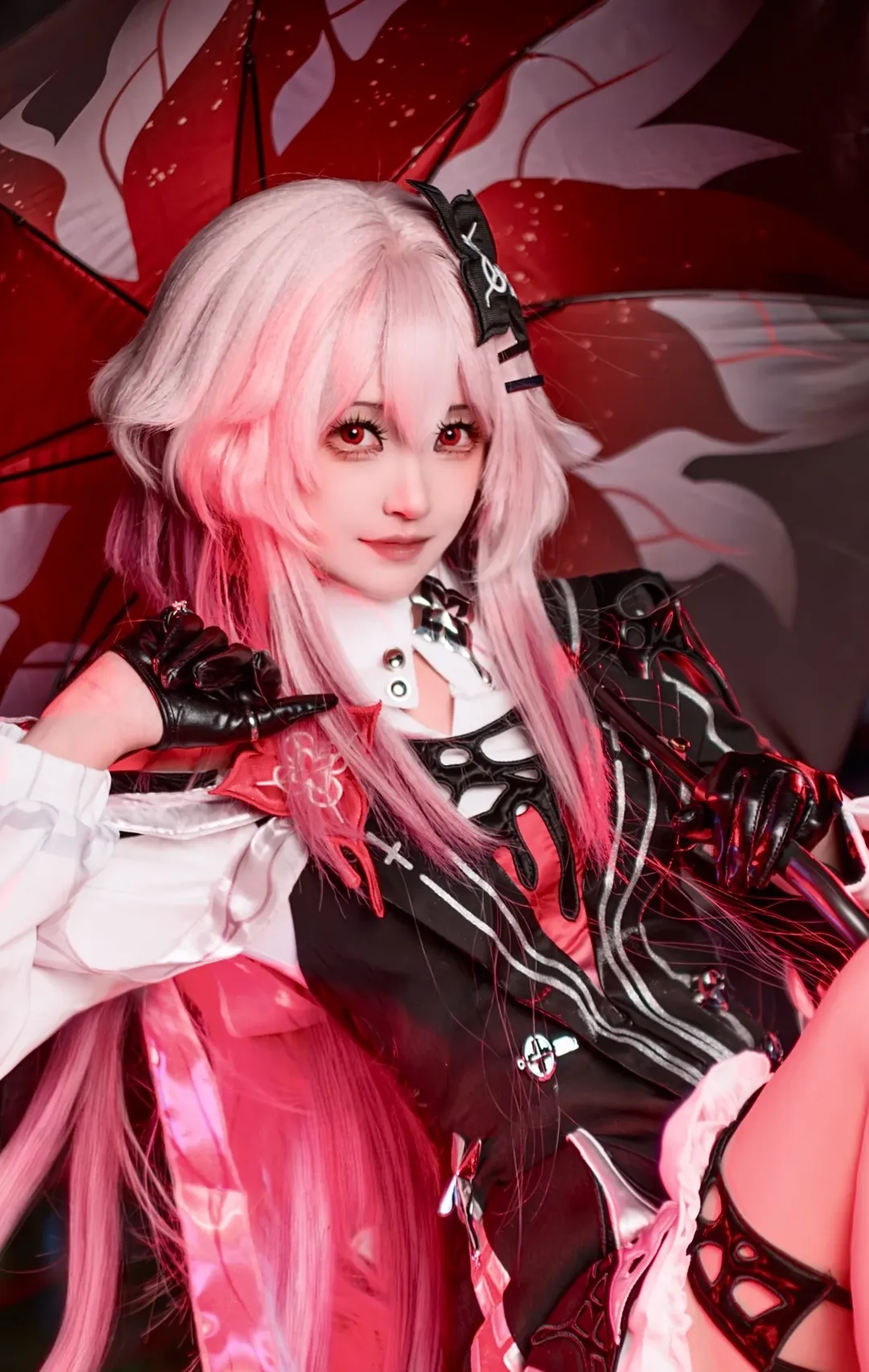 【長夜月コスプレ】『崩壊：スターレイル』赤傘の下に広がるハロウィンの月夜 - 2 枚目