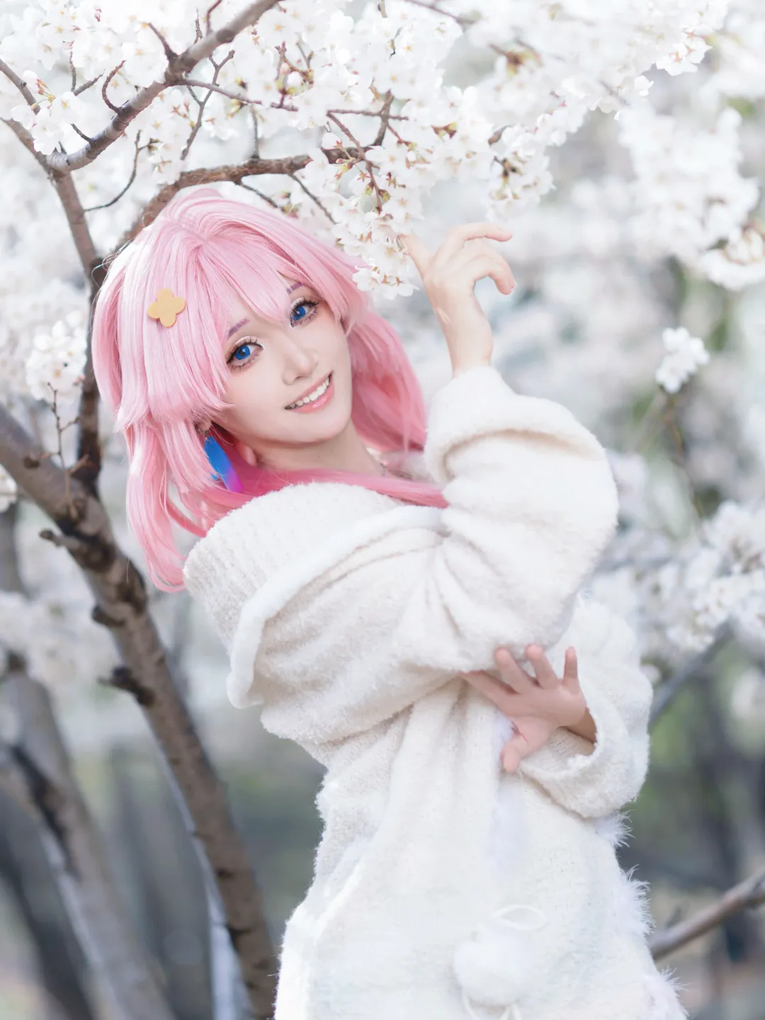 【三月七cos】樱花季的生日纪念，崩坏星穹铁道里的粉发少女 - 第 2 张