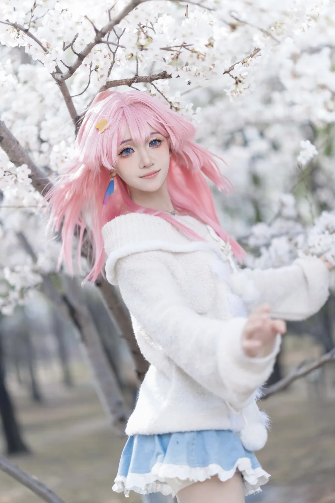 【三月七cos】樱花季的生日纪念，崩坏星穹铁道里的粉发少女 - 第 3 张