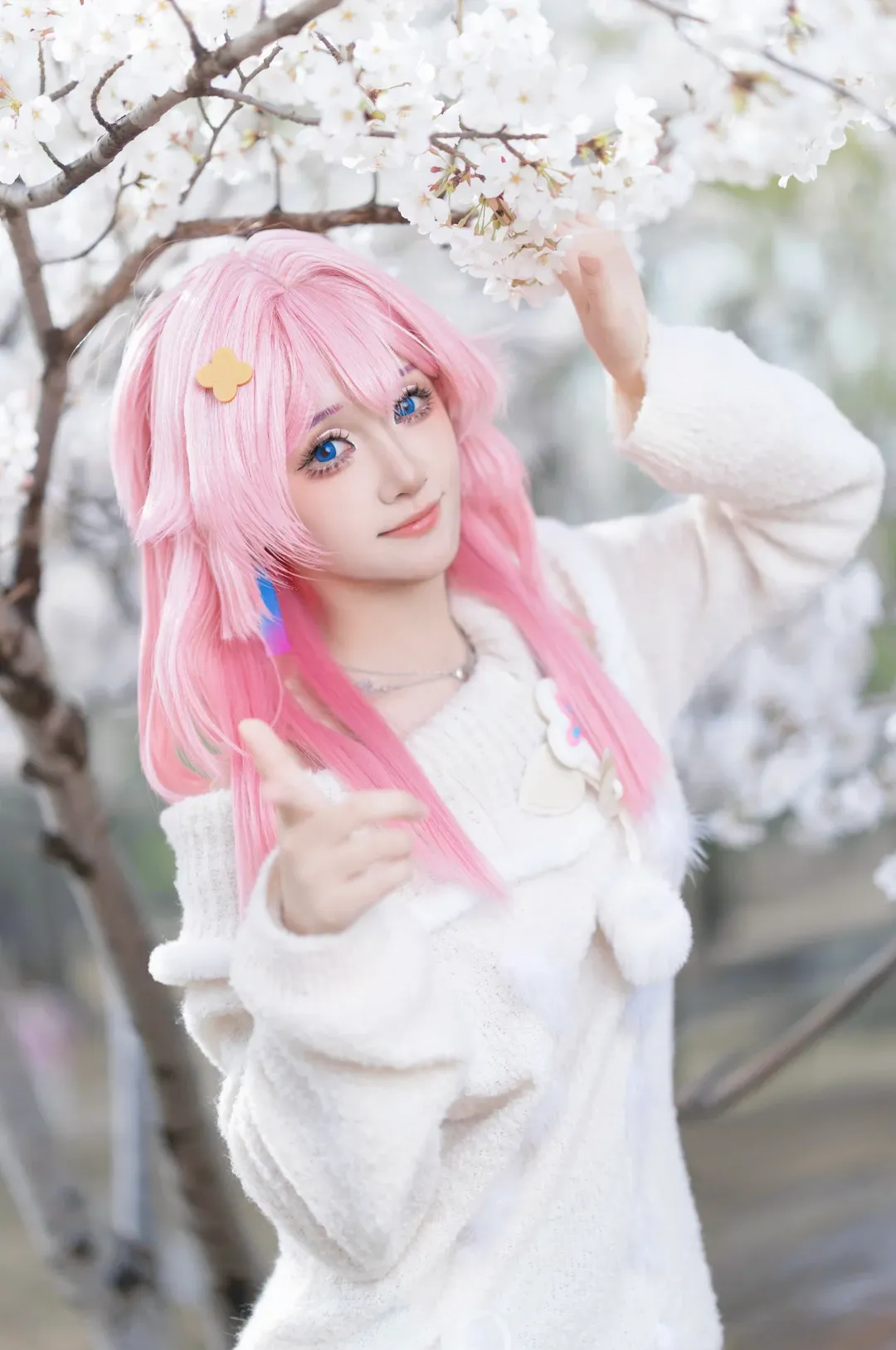 【三月七cos】樱花季的生日纪念，崩坏星穹铁道里的粉发少女 - 第 4 张