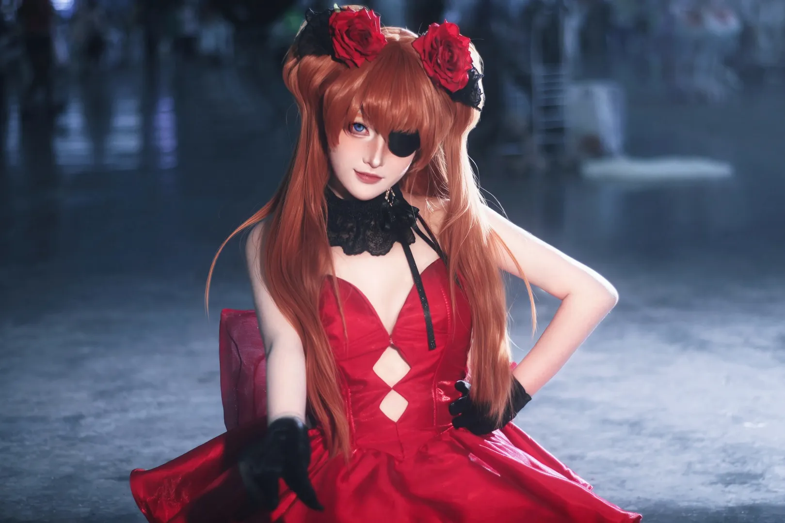 【明日香cos】新世纪福音战士 红色哥特风场照分享 - 第 4 张