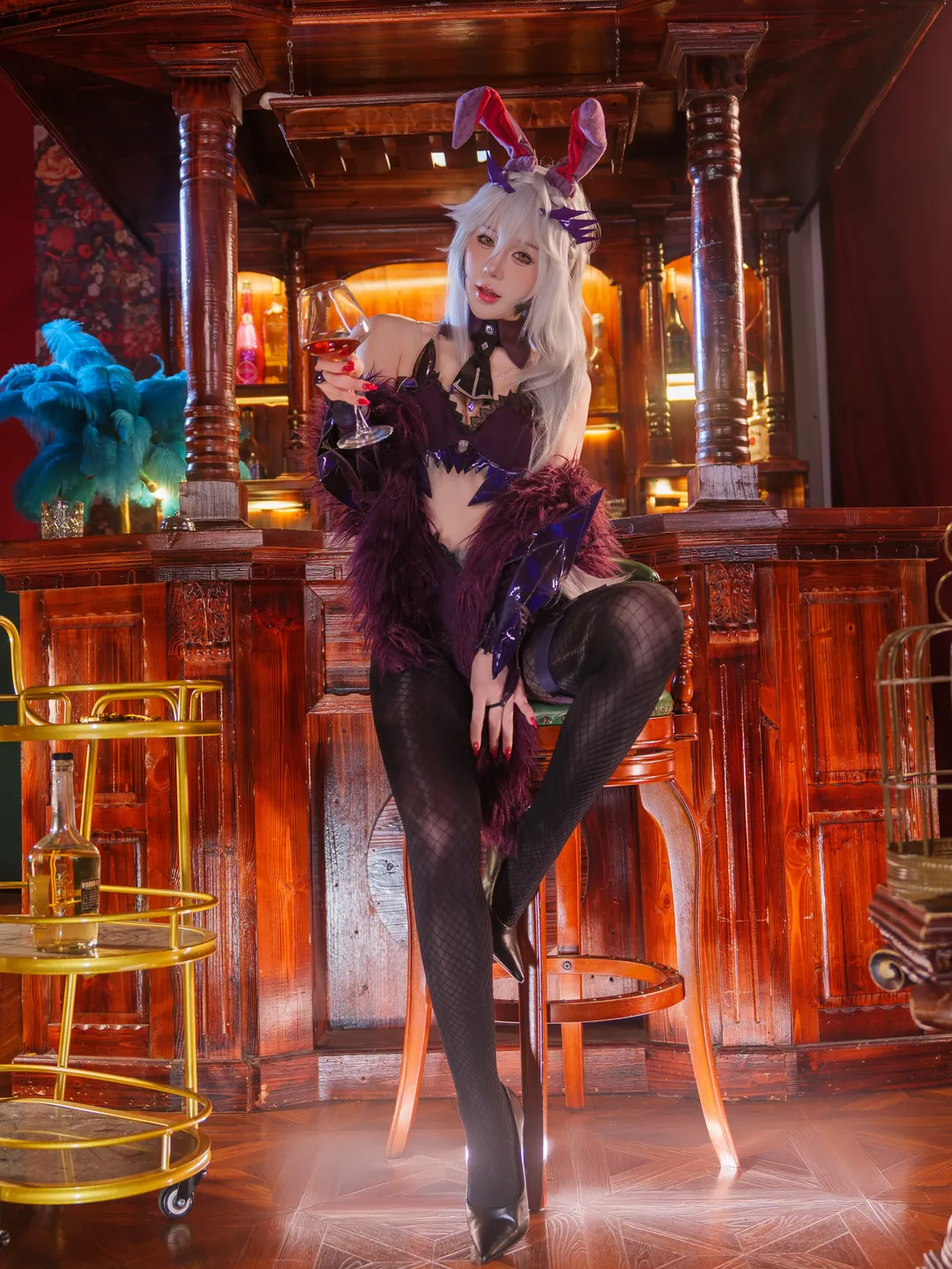 【黑槍呆cos】FGO紅磨坊風格禮服，微醺夜色裡的慵懶告白