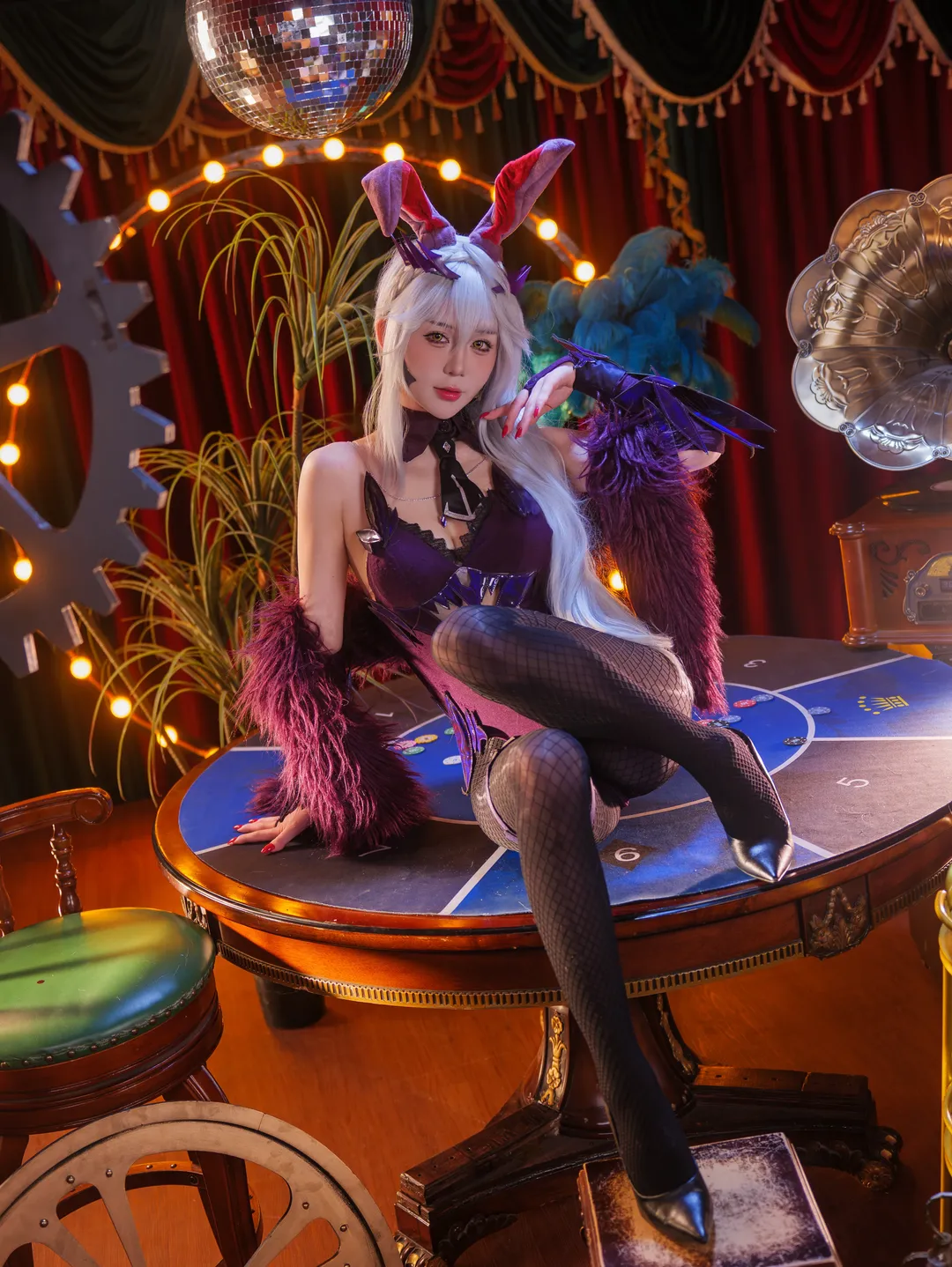 【黑枪呆cos】FGO黑枪呆兔女郎造型，冷艳与俏皮的结合 - 第 2 张
